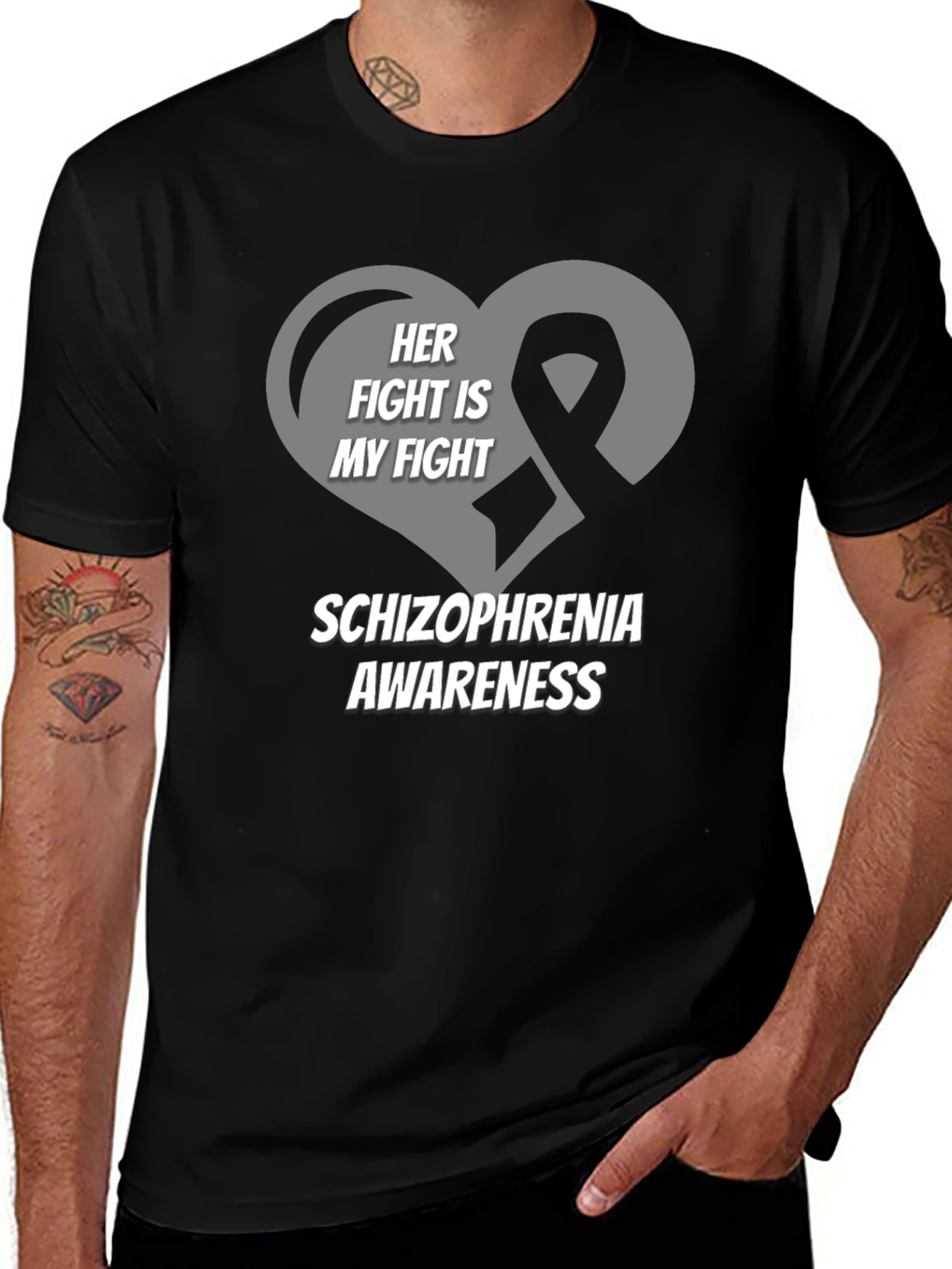 Schizophrenia Awareness T-Shirt - Her Fight Is My Fight