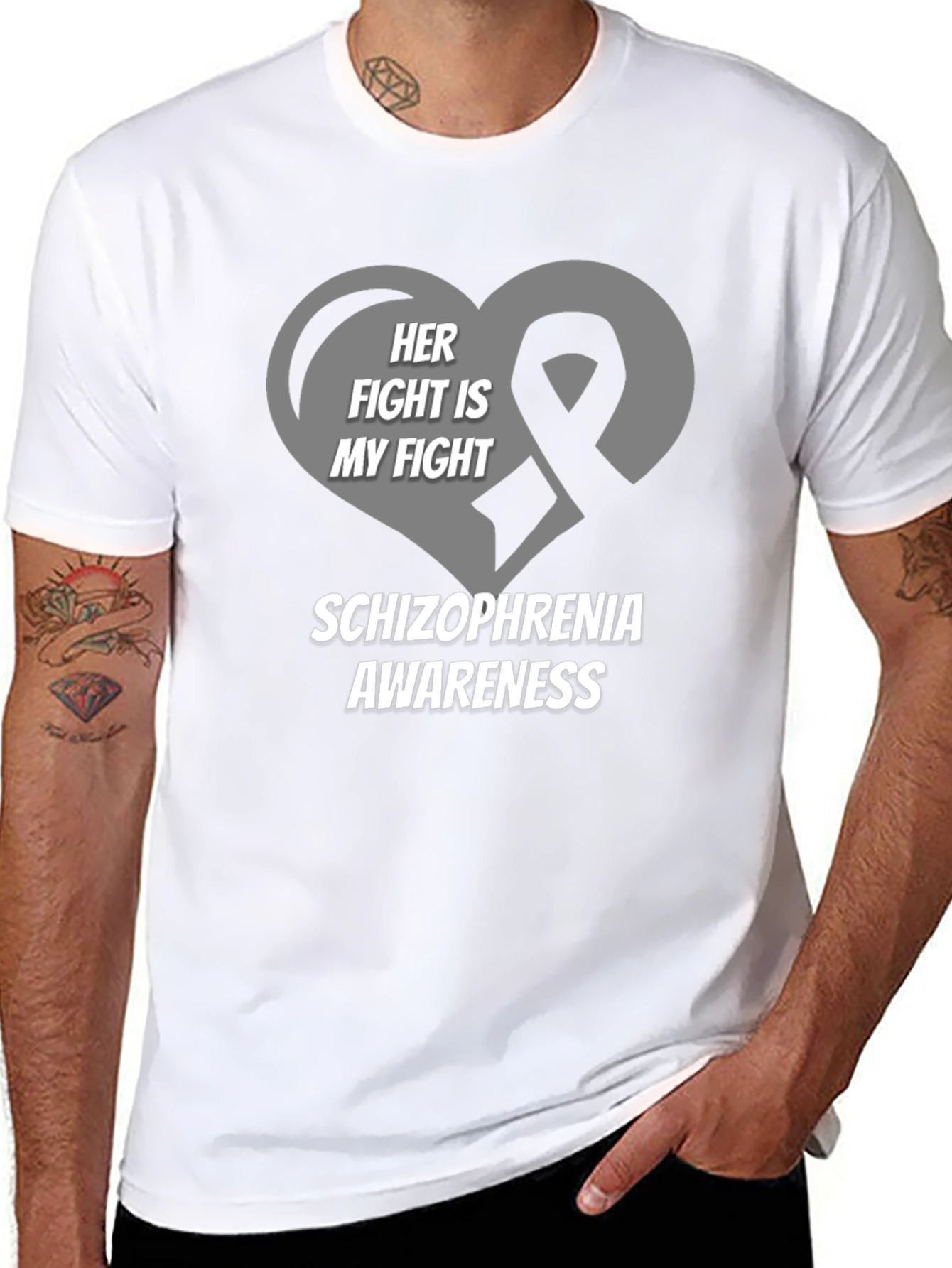Schizophrenia Awareness T-Shirt - Her Fight Is My Fight