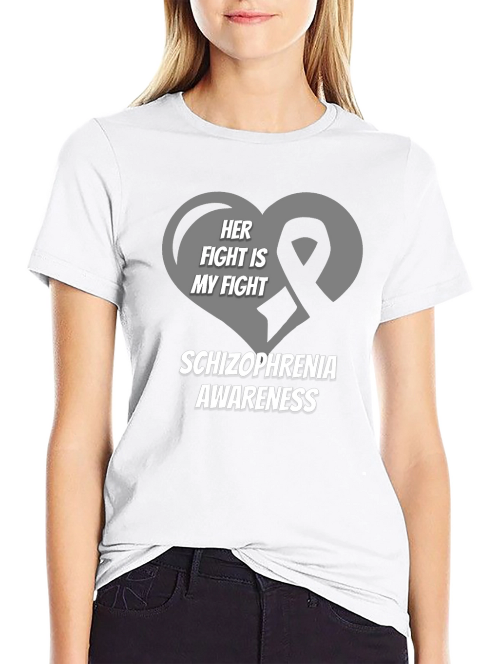Schizophrenia Awareness T-Shirt - Her Fight Is My Fight