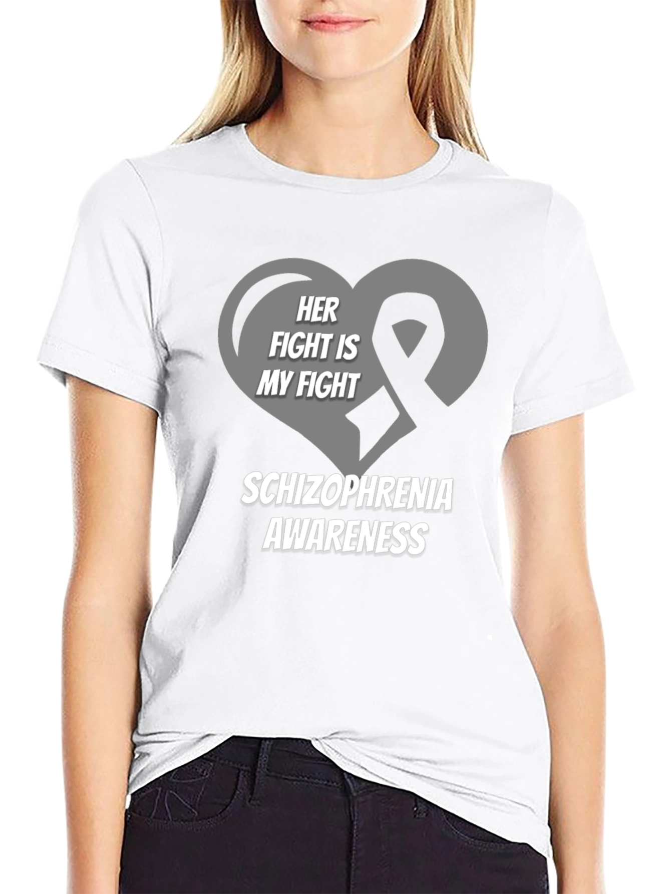 Schizophrenia Awareness T-Shirt - Her Fight Is My Fight