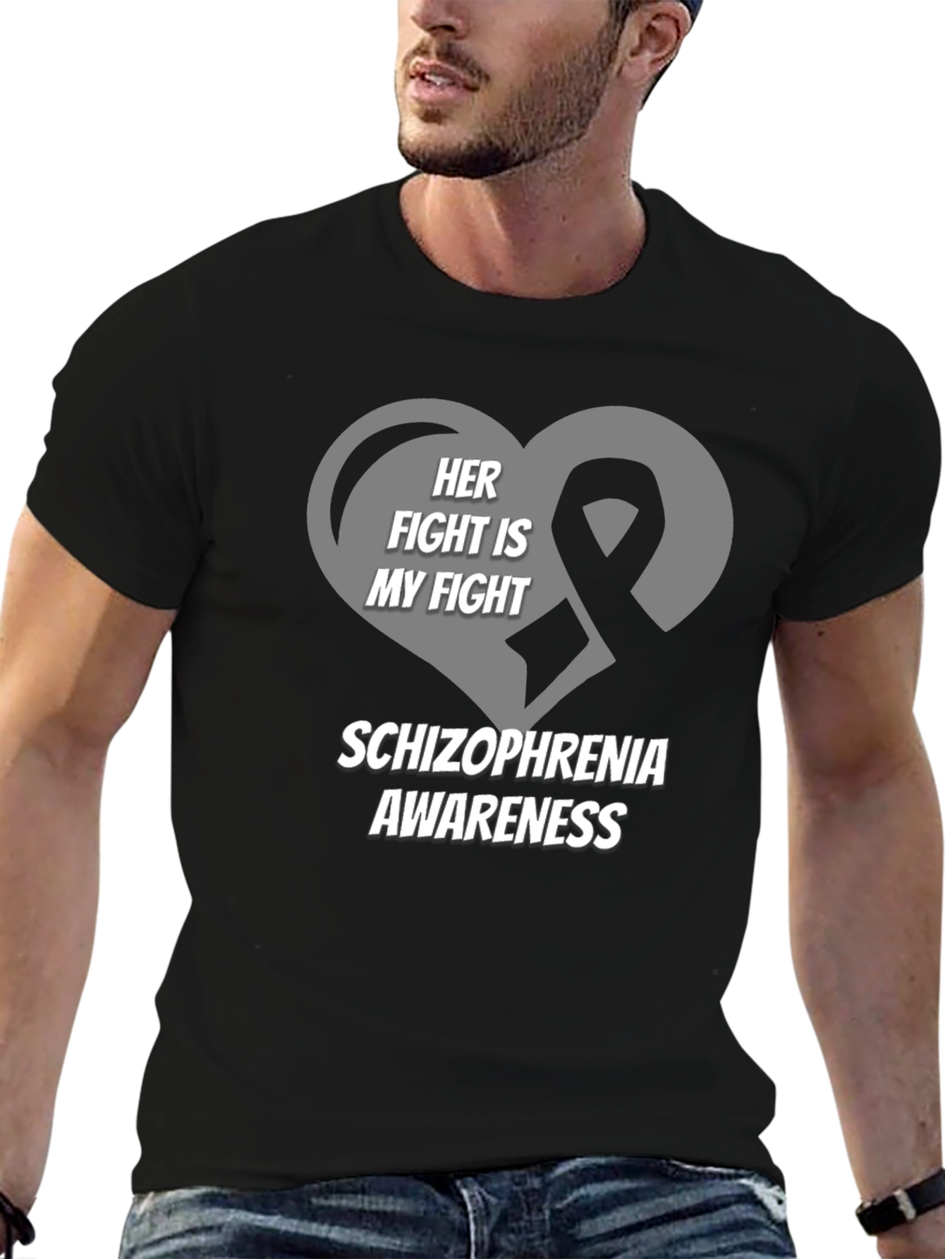 Schizophrenia Awareness T-Shirt - Her Fight Is My Fight
