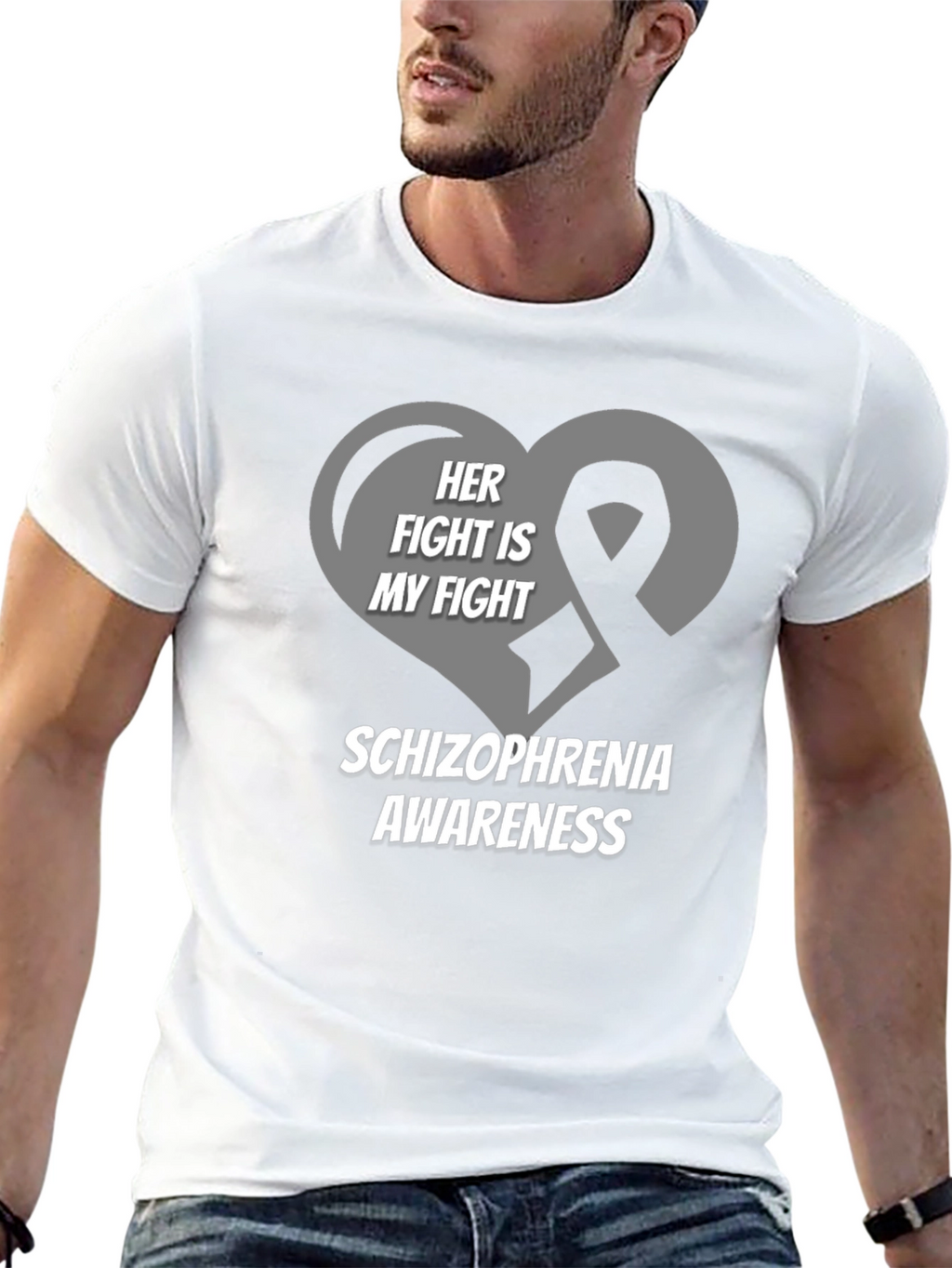 Schizophrenia Awareness T-Shirt - Her Fight Is My Fight