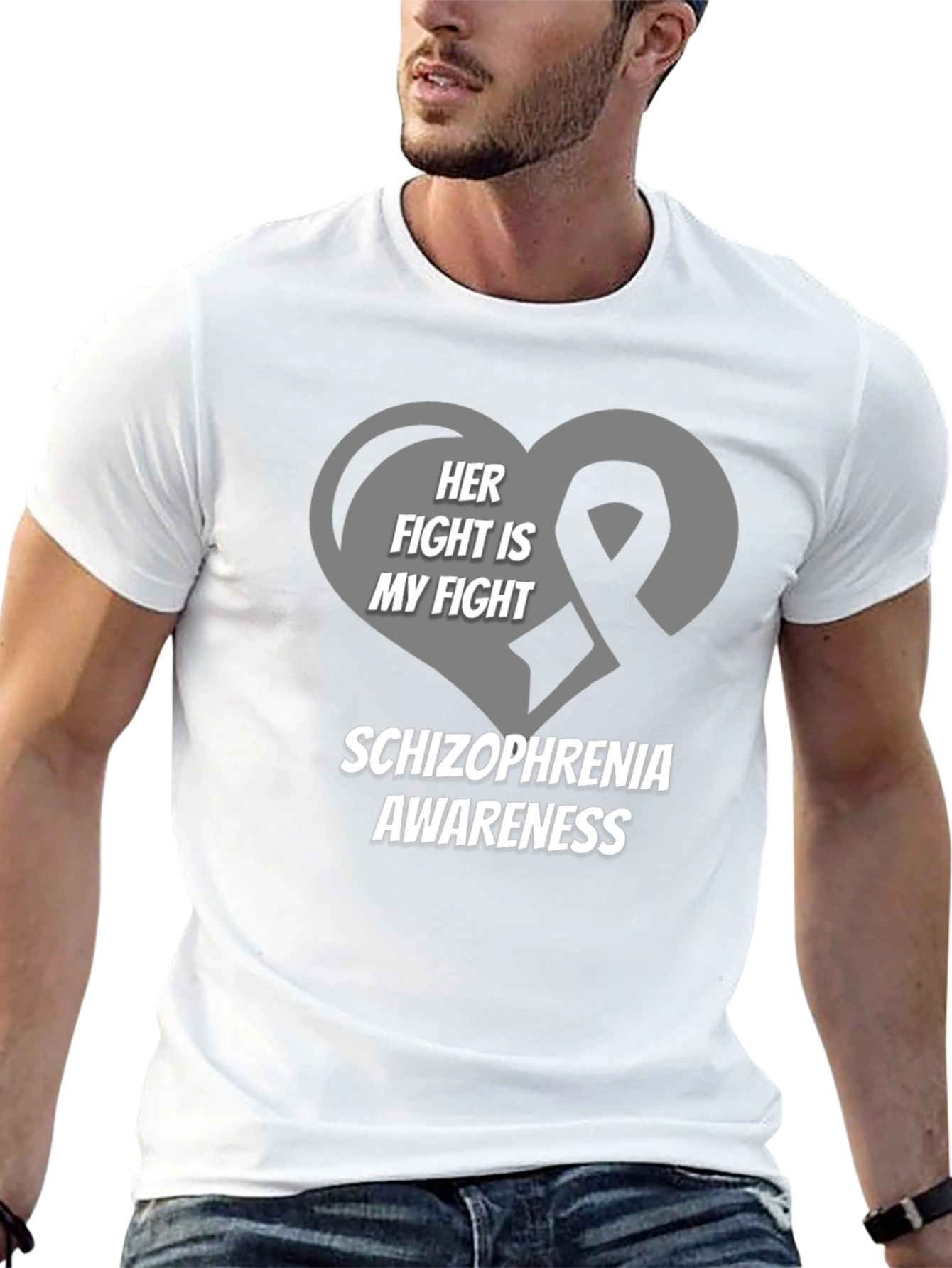 Schizophrenia Awareness T-Shirt - Her Fight Is My Fight