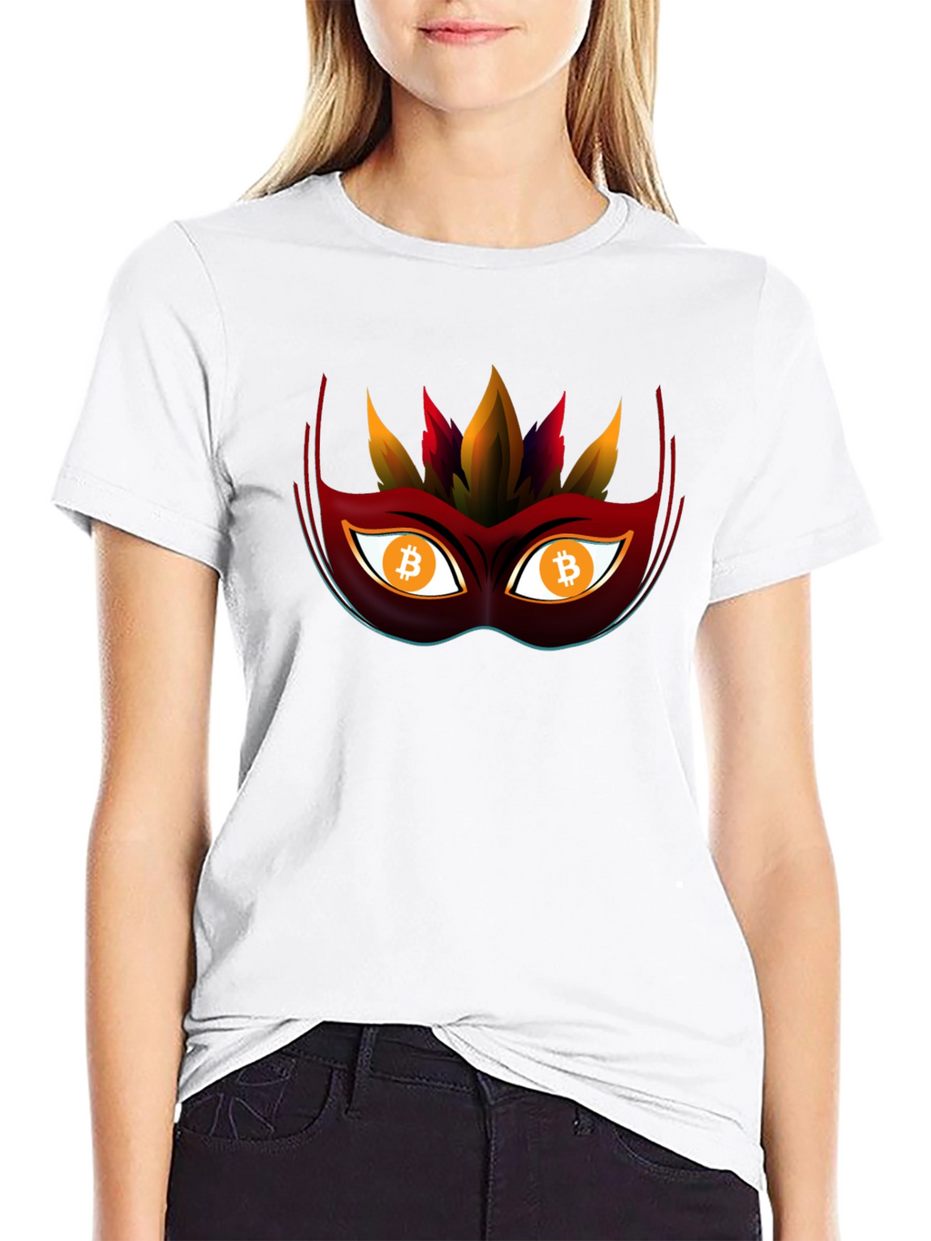 Bitcoin Mask Tee - Crypto Style Statement