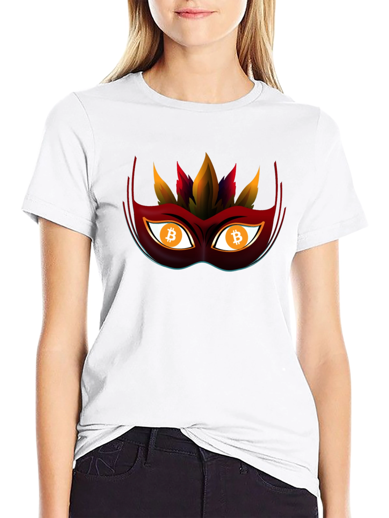 Bitcoin Mask Tee - Crypto Style Statement