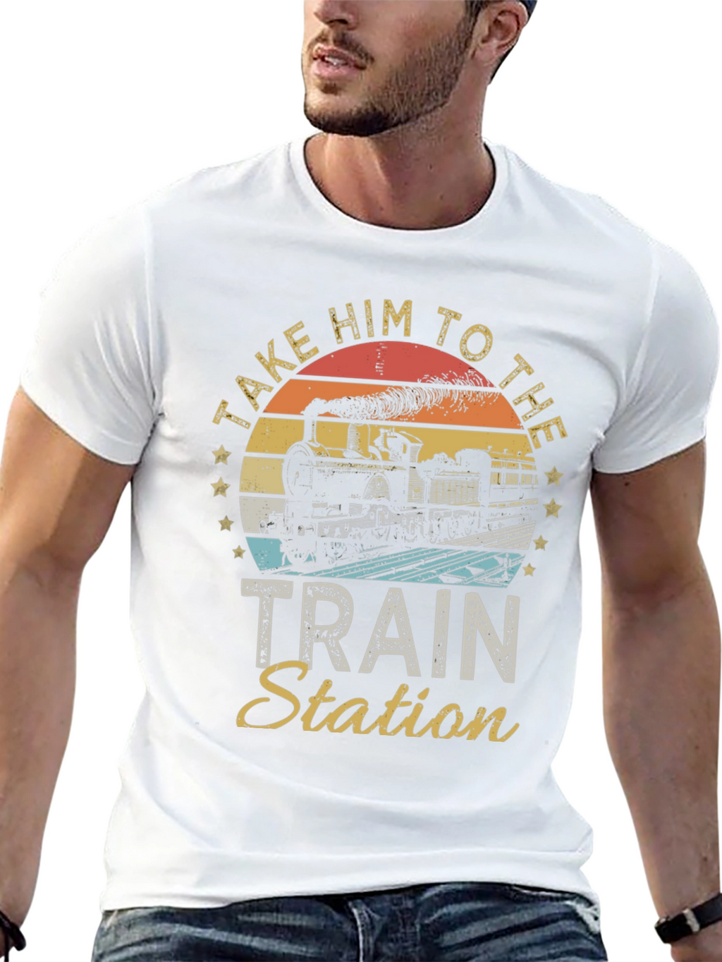 Take Him to The Train Station Graphic Tee