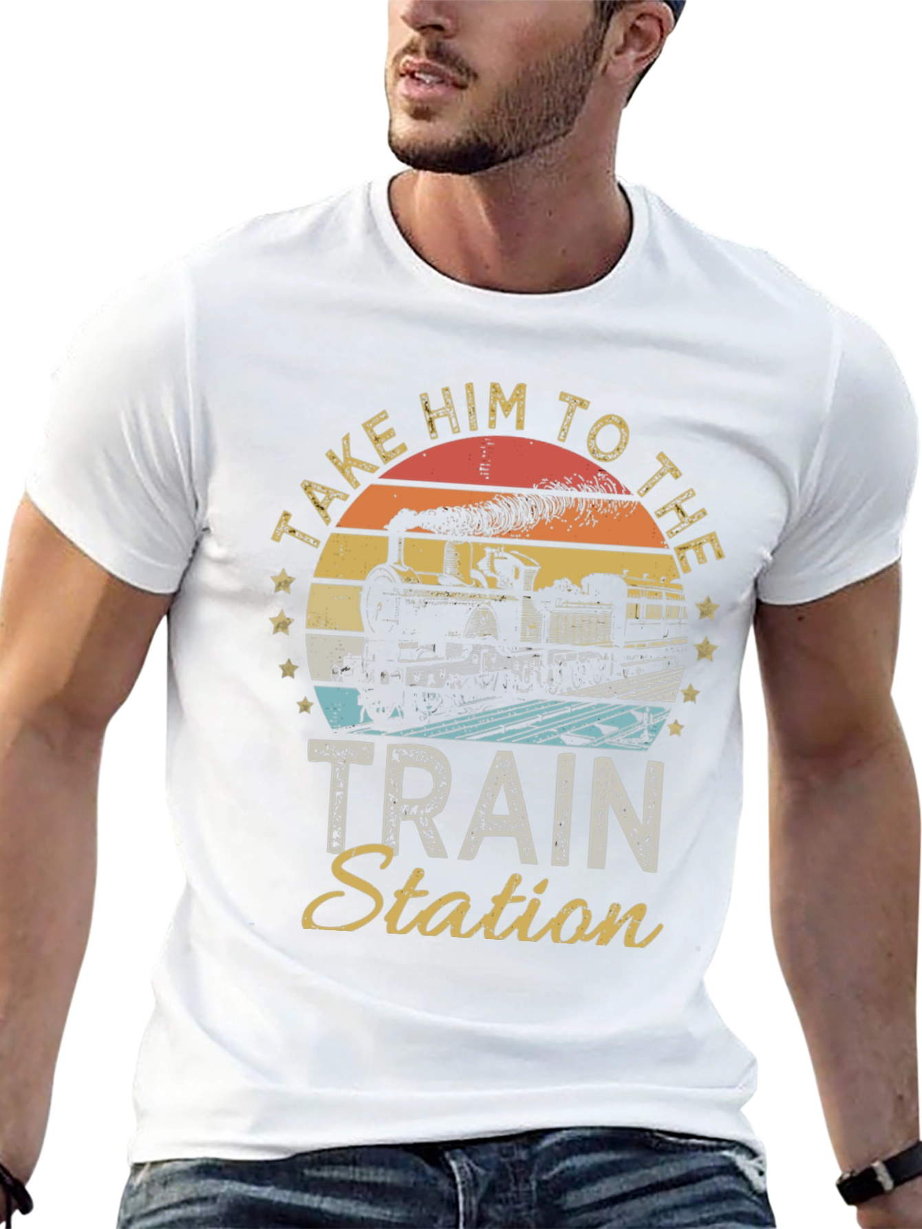 Take Him to The Train Station Graphic Tee