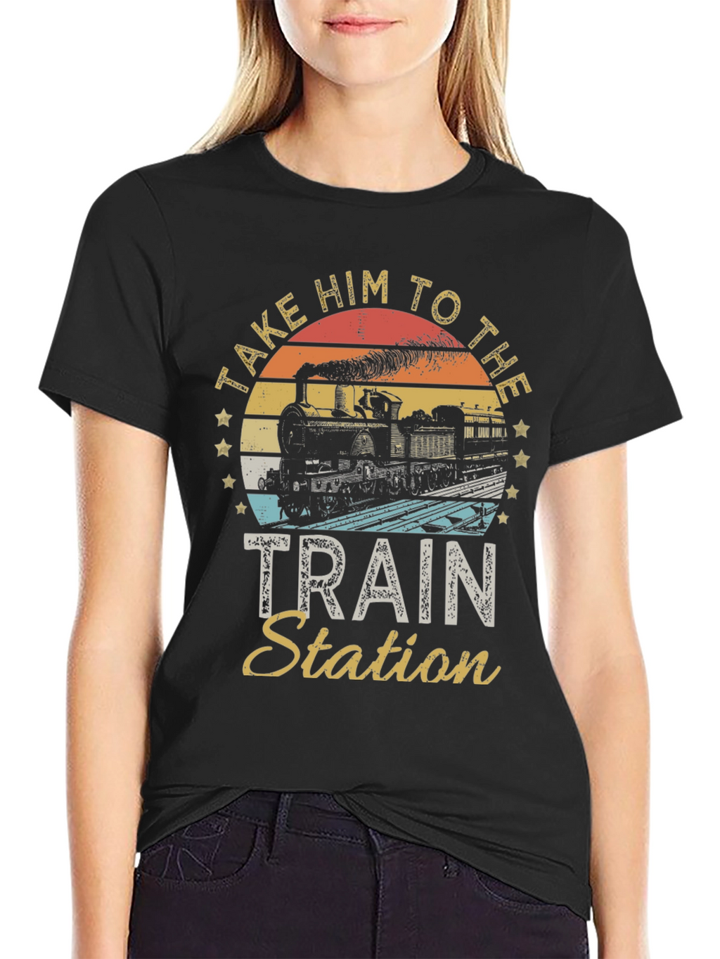 Take Him to The Train Station Graphic Tee