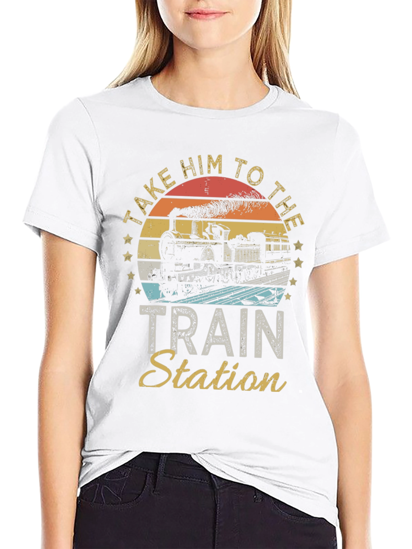 Take Him to The Train Station Graphic Tee