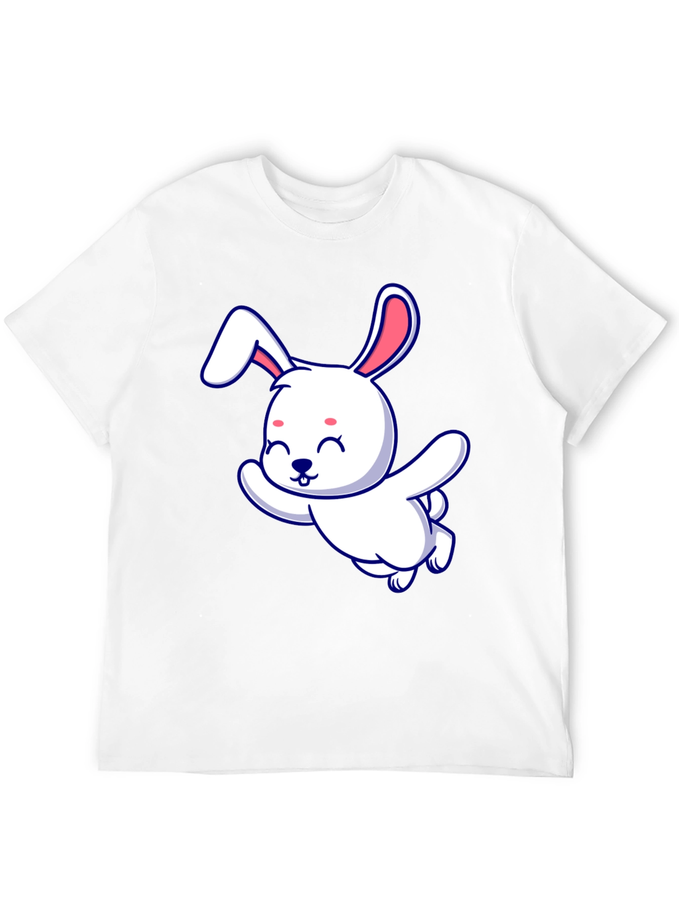 Cute Bunny Graphic Tee - Soft Cotton Blend