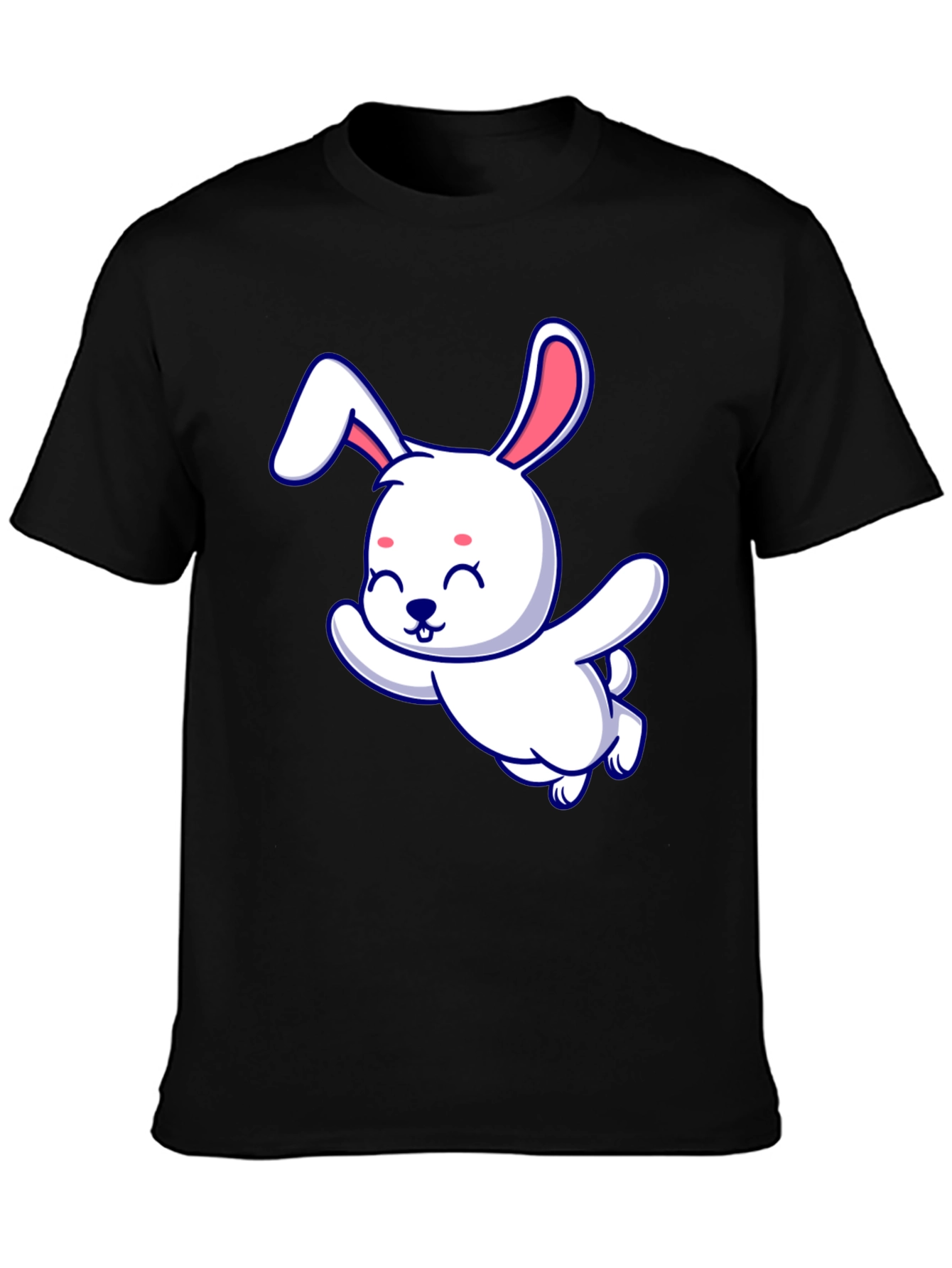 Cute Bunny Graphic Tee - Soft Cotton Blend