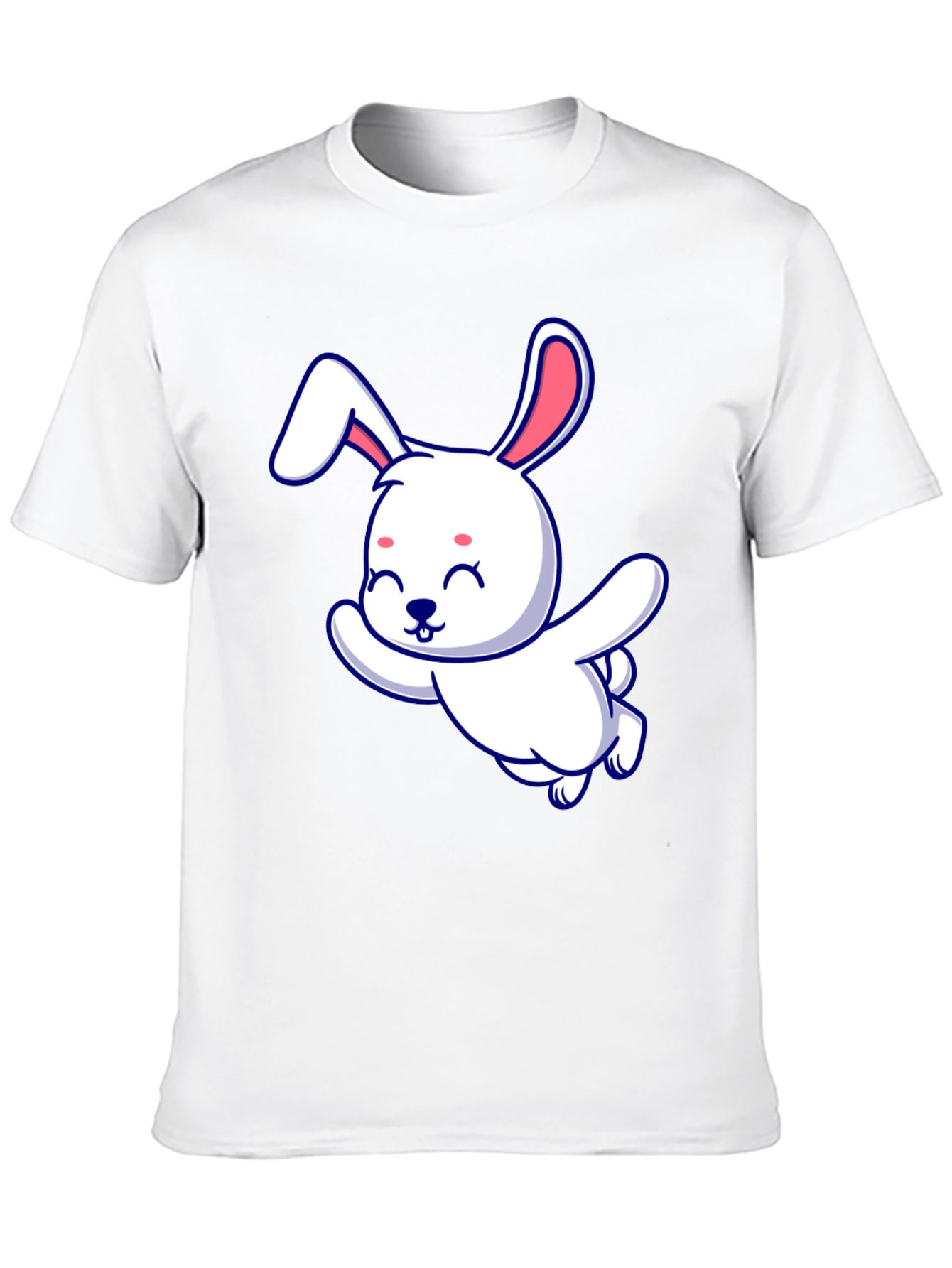Cute Bunny Graphic Tee - Soft Cotton Blend