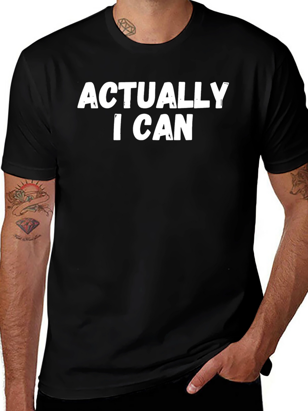 Actually I Can T-Shirt - Bold Statement Tee