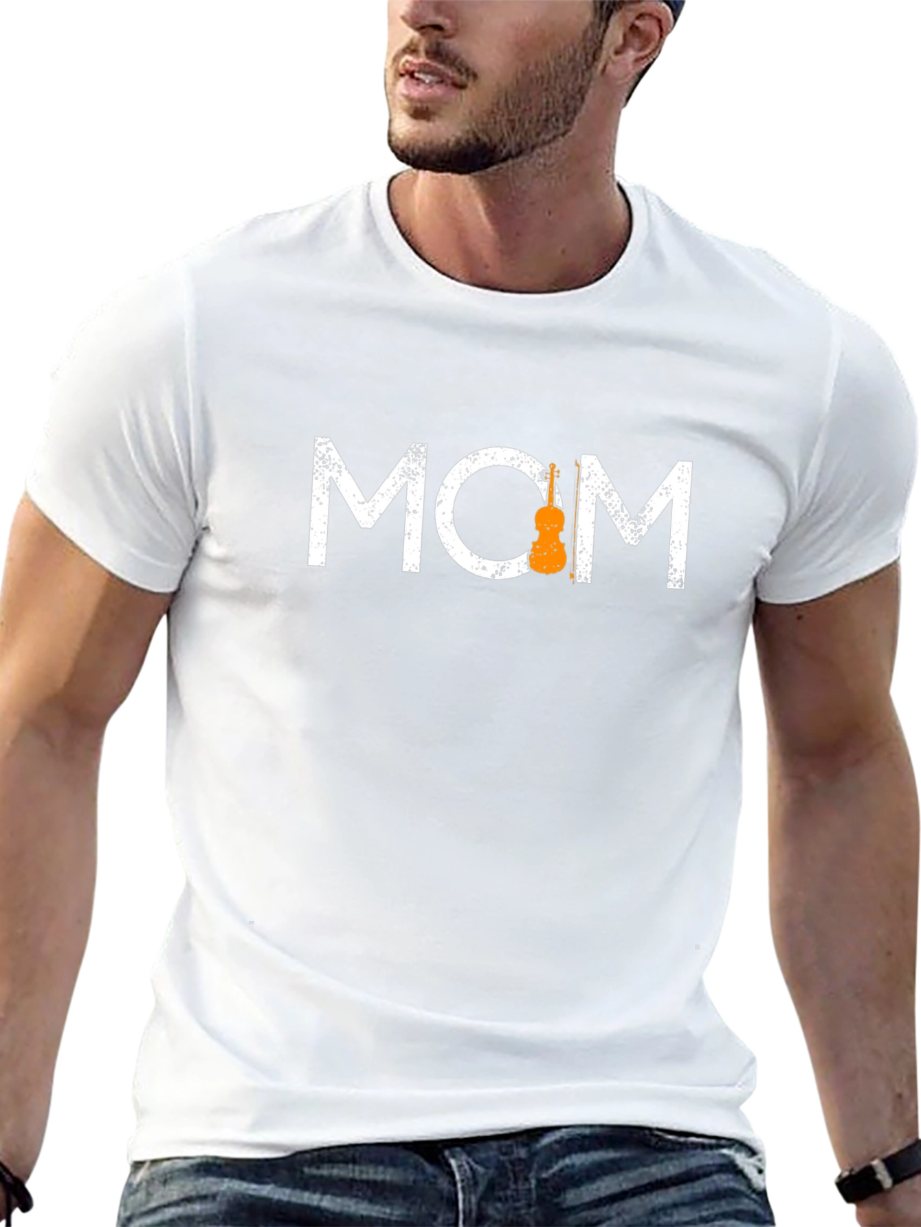 Mom Violin Graphic T-Shirt