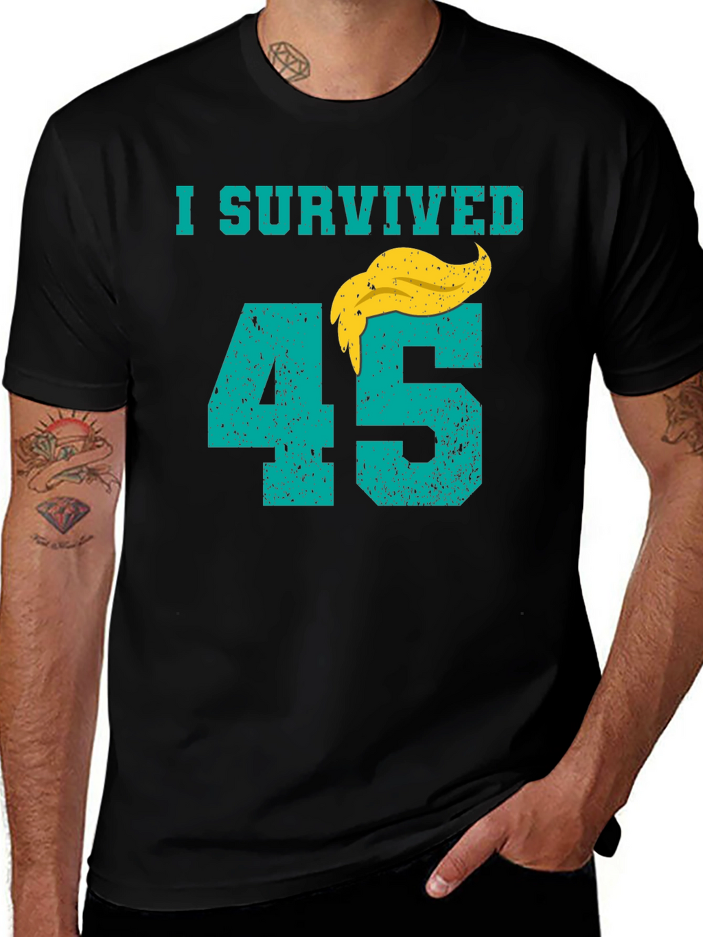 I Survived 45 T-Shirt Anti Trump Tee