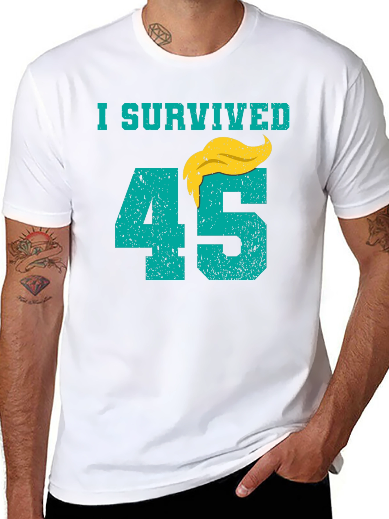 I Survived 45 T-Shirt Anti Trump Tee