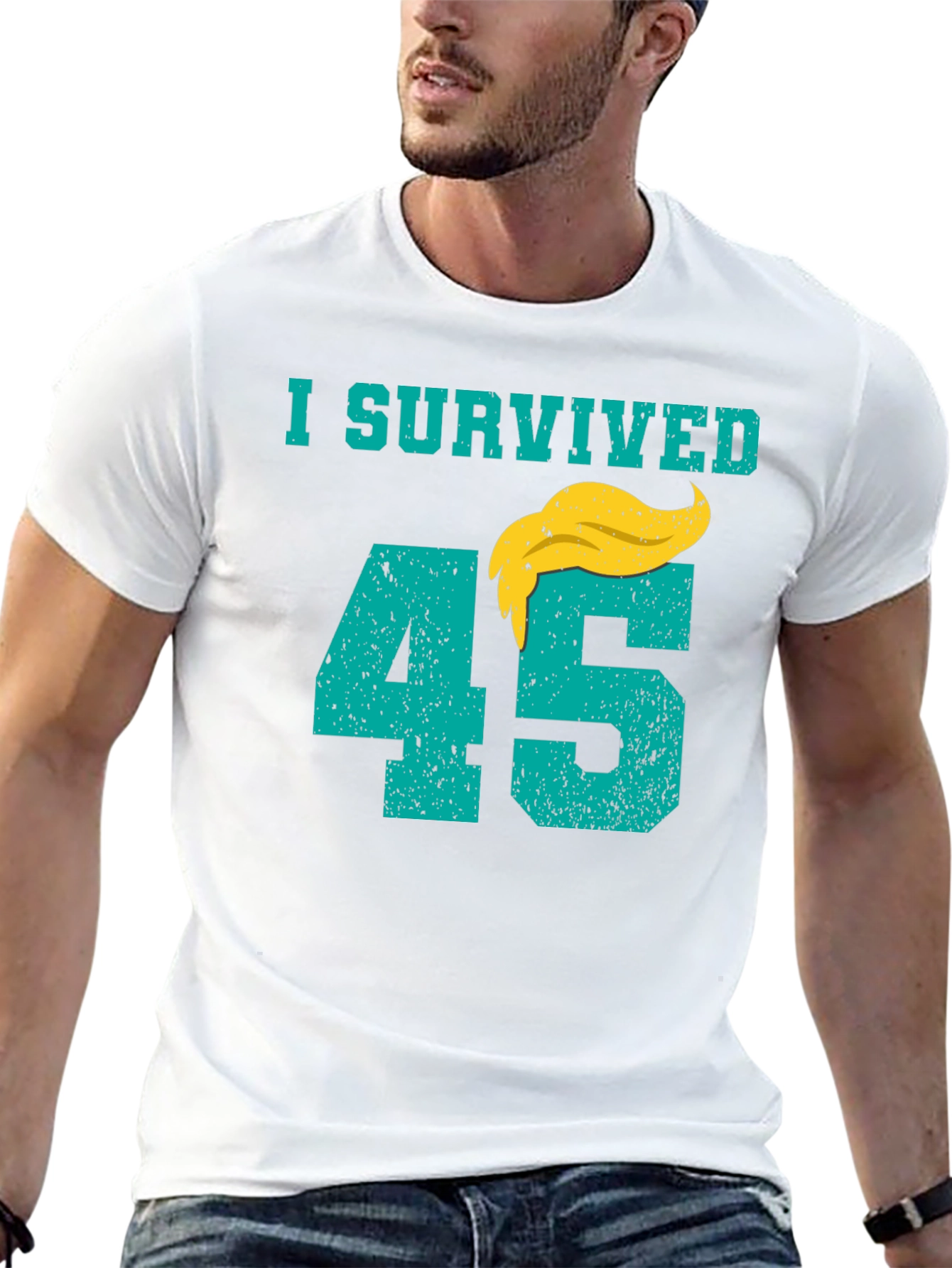 I Survived 45 T-Shirt Anti Trump Tee