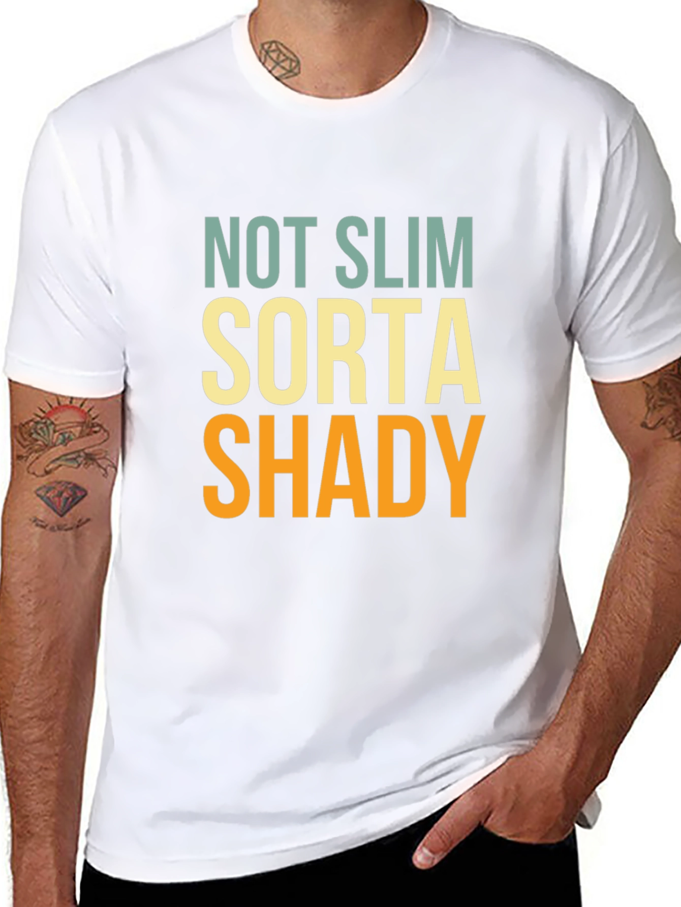Funny Not Slim Sorta Shady Graphic T-Shirt
