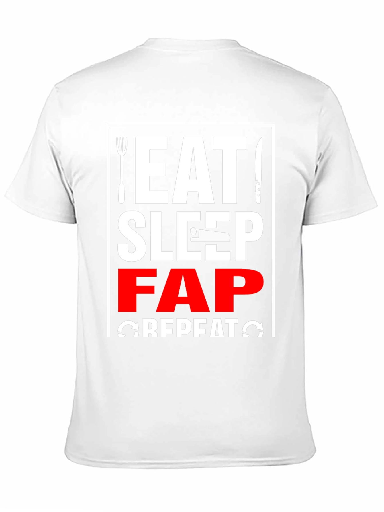 Eat Sleep Fap Repeat Graphic Tee - Black
