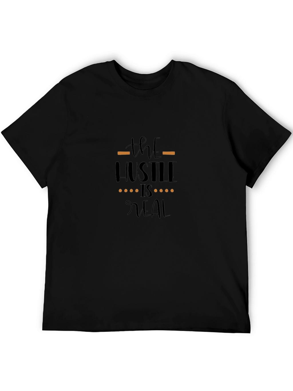 The Hustle is Real Graphic Black T-Shirt
