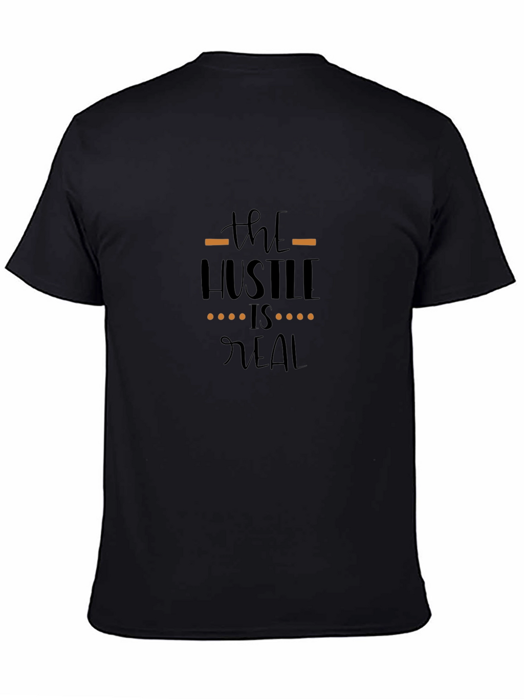The Hustle is Real Graphic Black T-Shirt