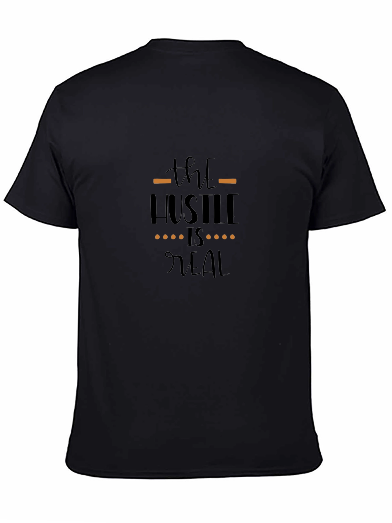 The Hustle is Real Graphic Black T-Shirt