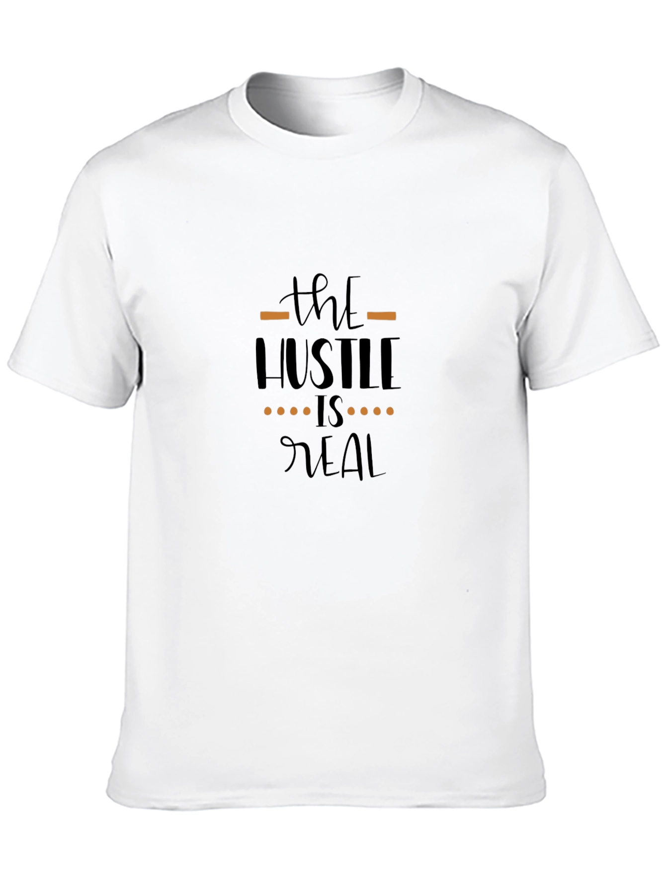 The Hustle is Real Graphic Black T-Shirt