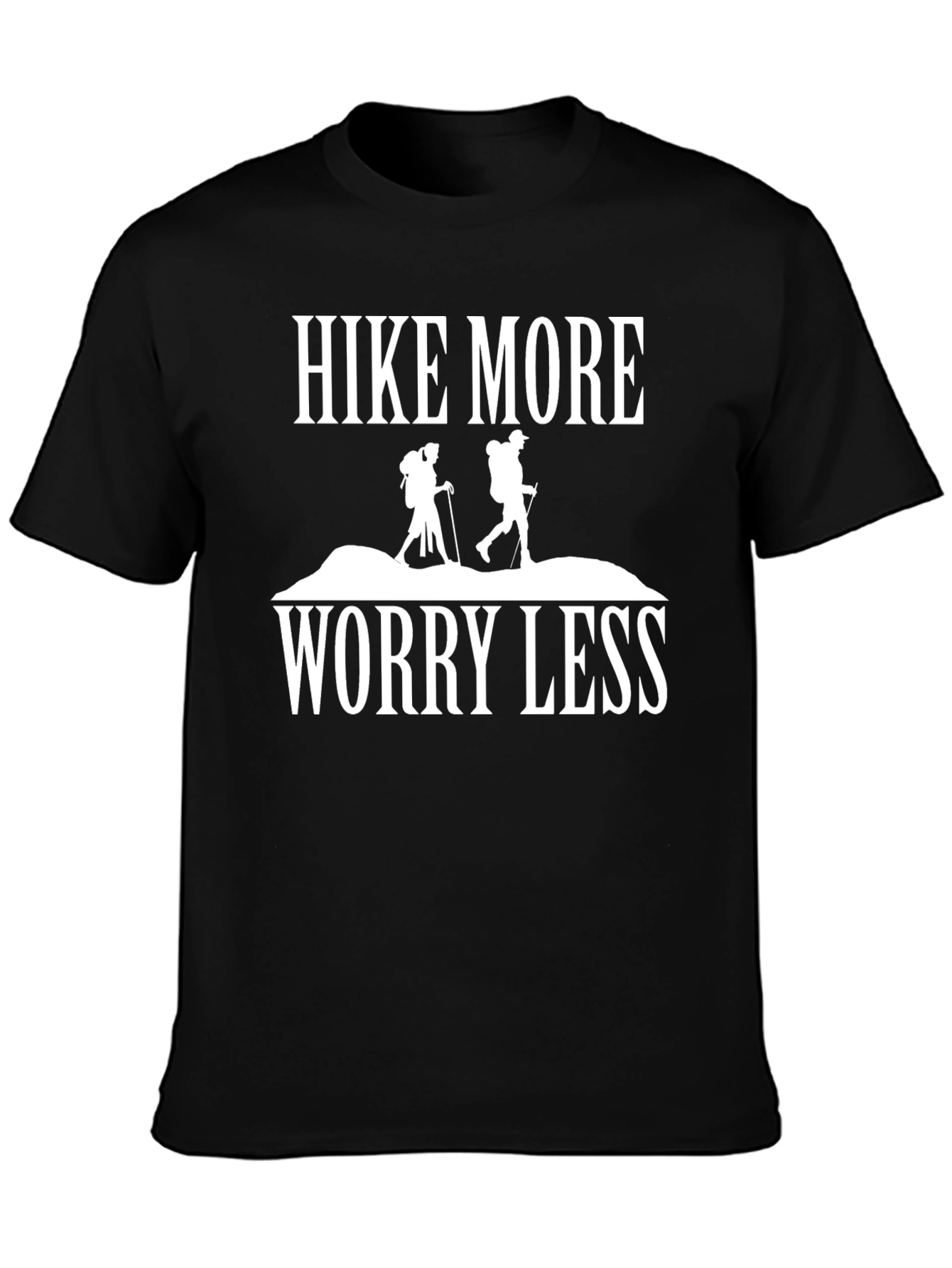 Hike More Worry Less Graphic Tee - Outdoor Adventure T-Shirt
