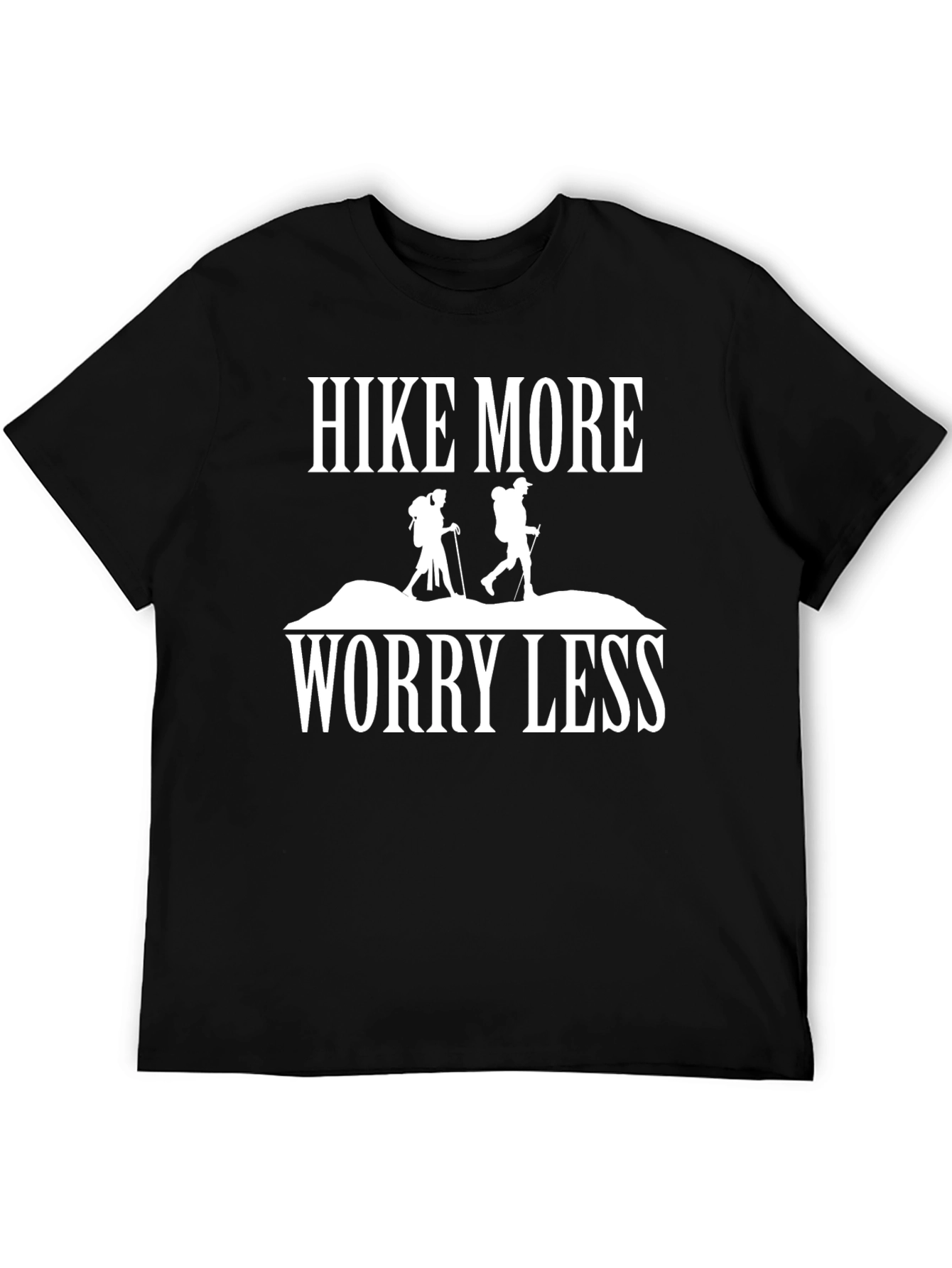 Hike More Worry Less Graphic Tee - Outdoor Adventure T-Shirt