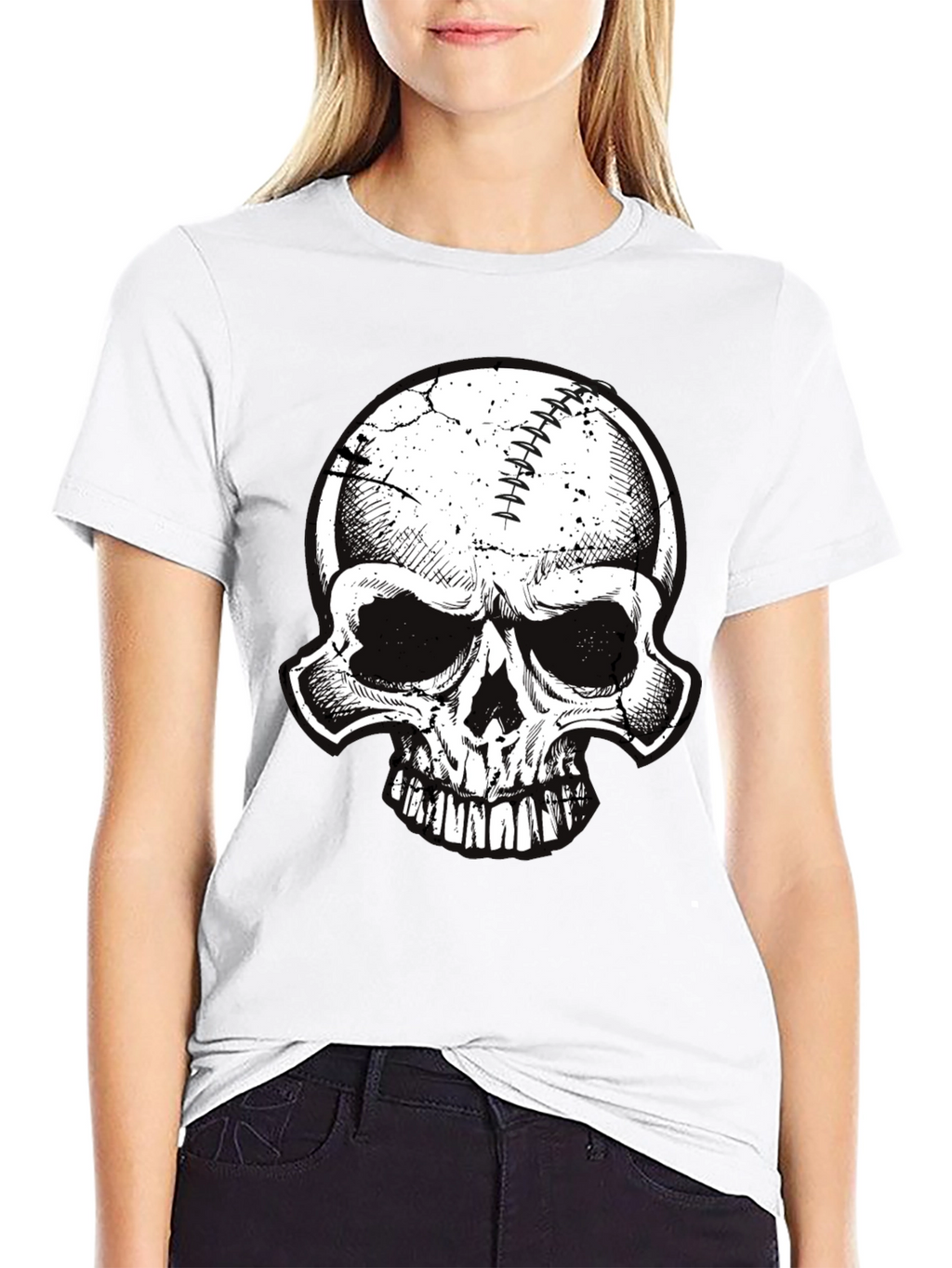 Skull Baseball Graphic Tee