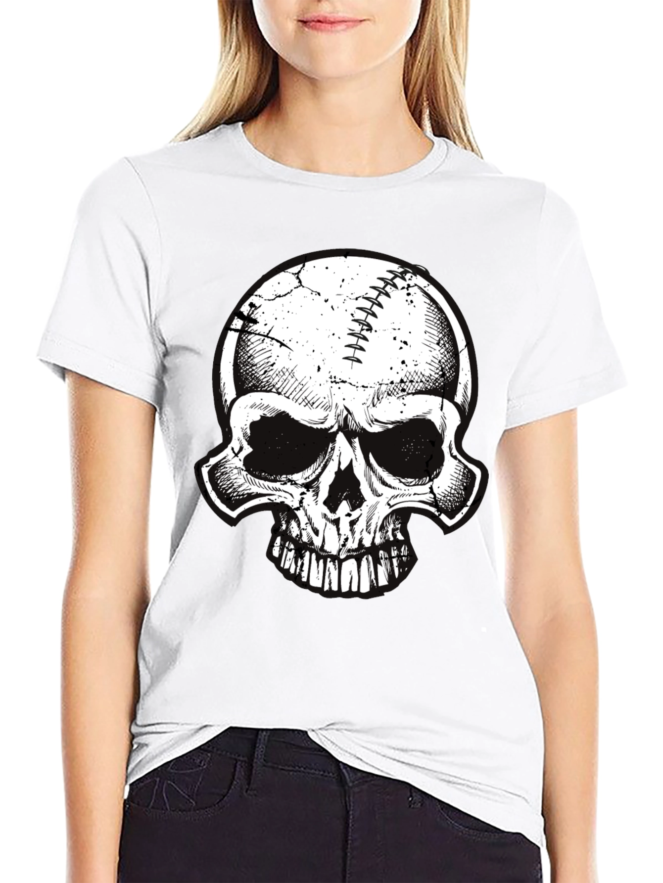 Skull Baseball Graphic Tee