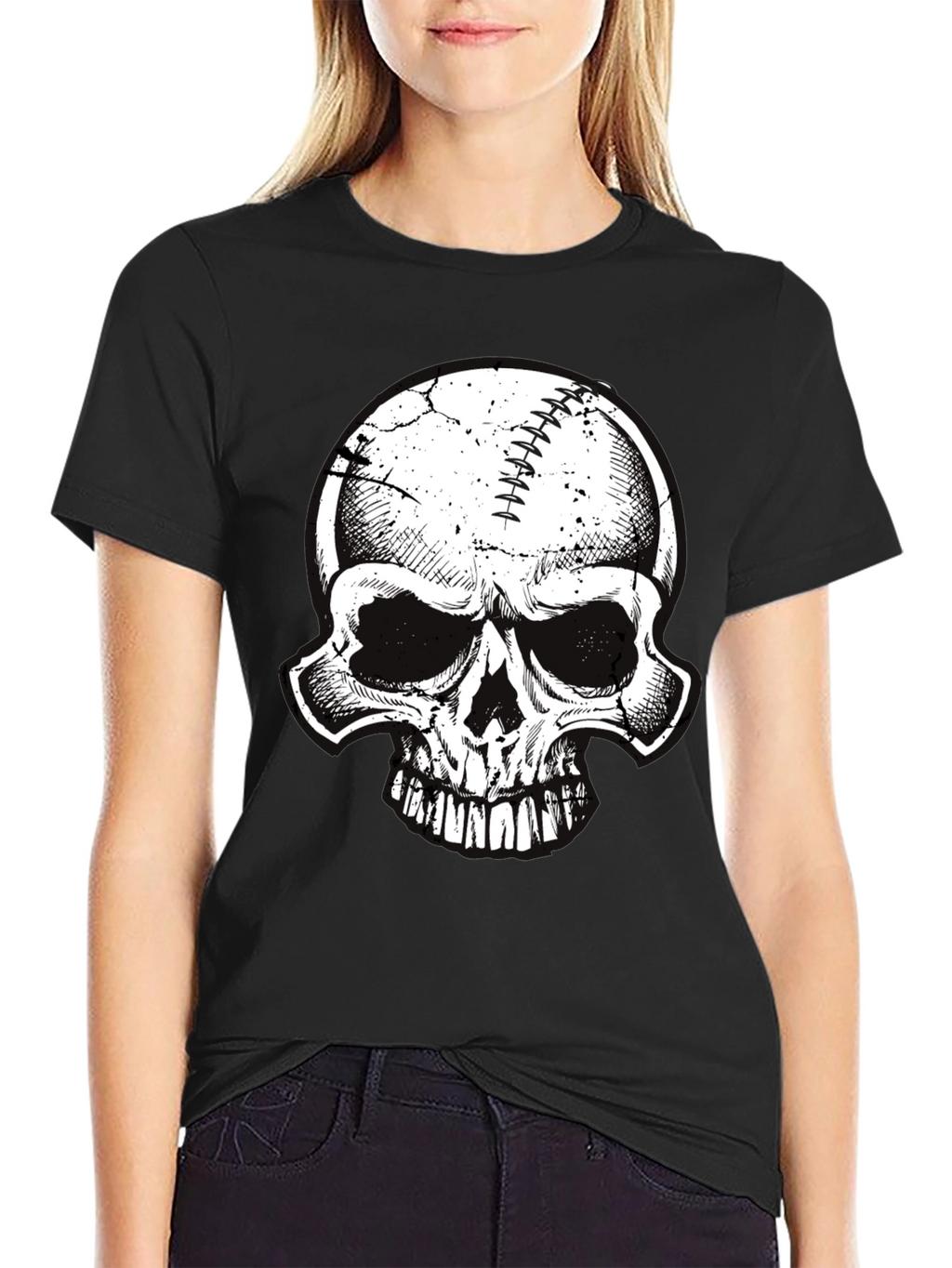 Skull Baseball Graphic Tee