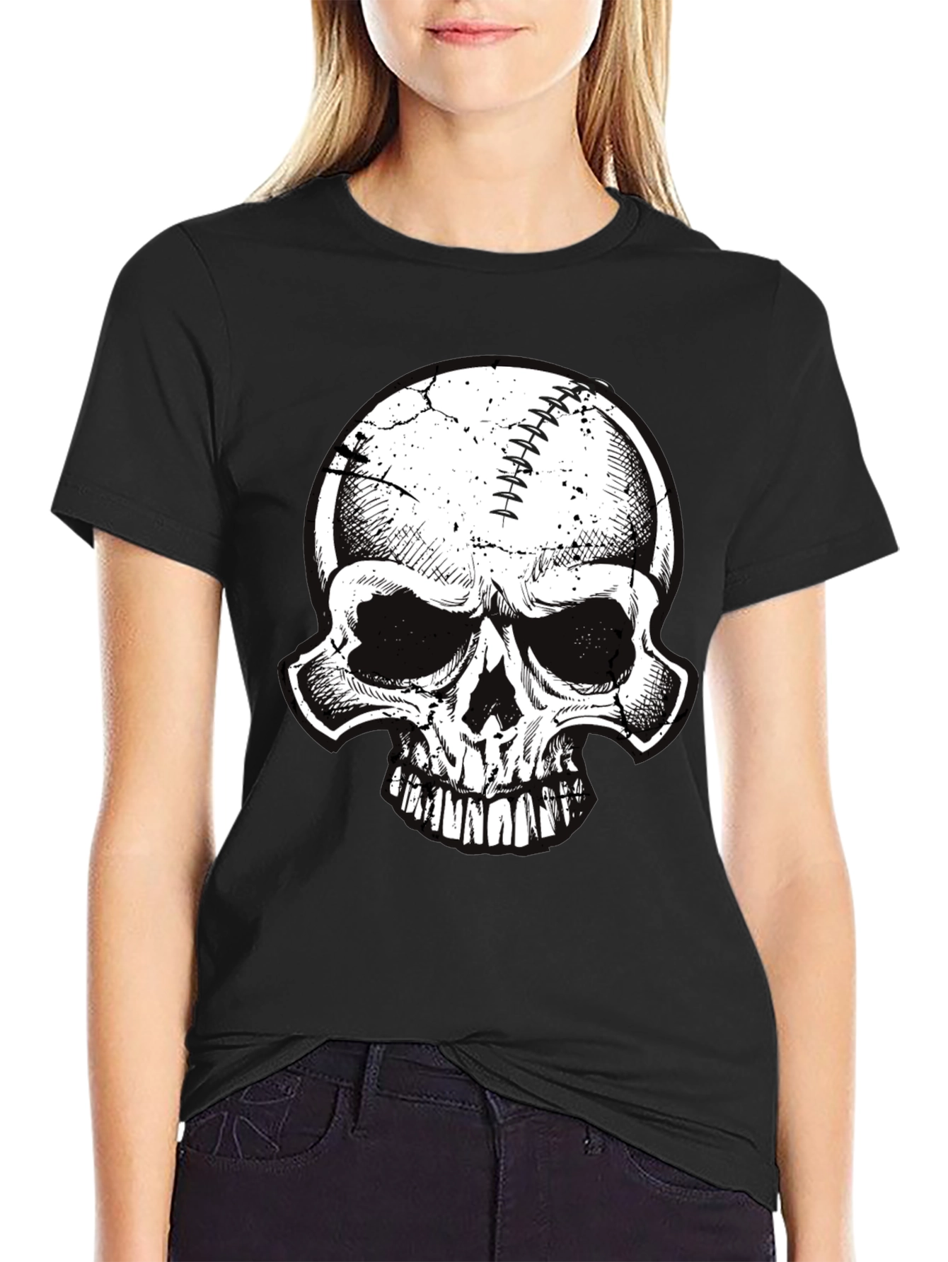 Skull Baseball Graphic Tee