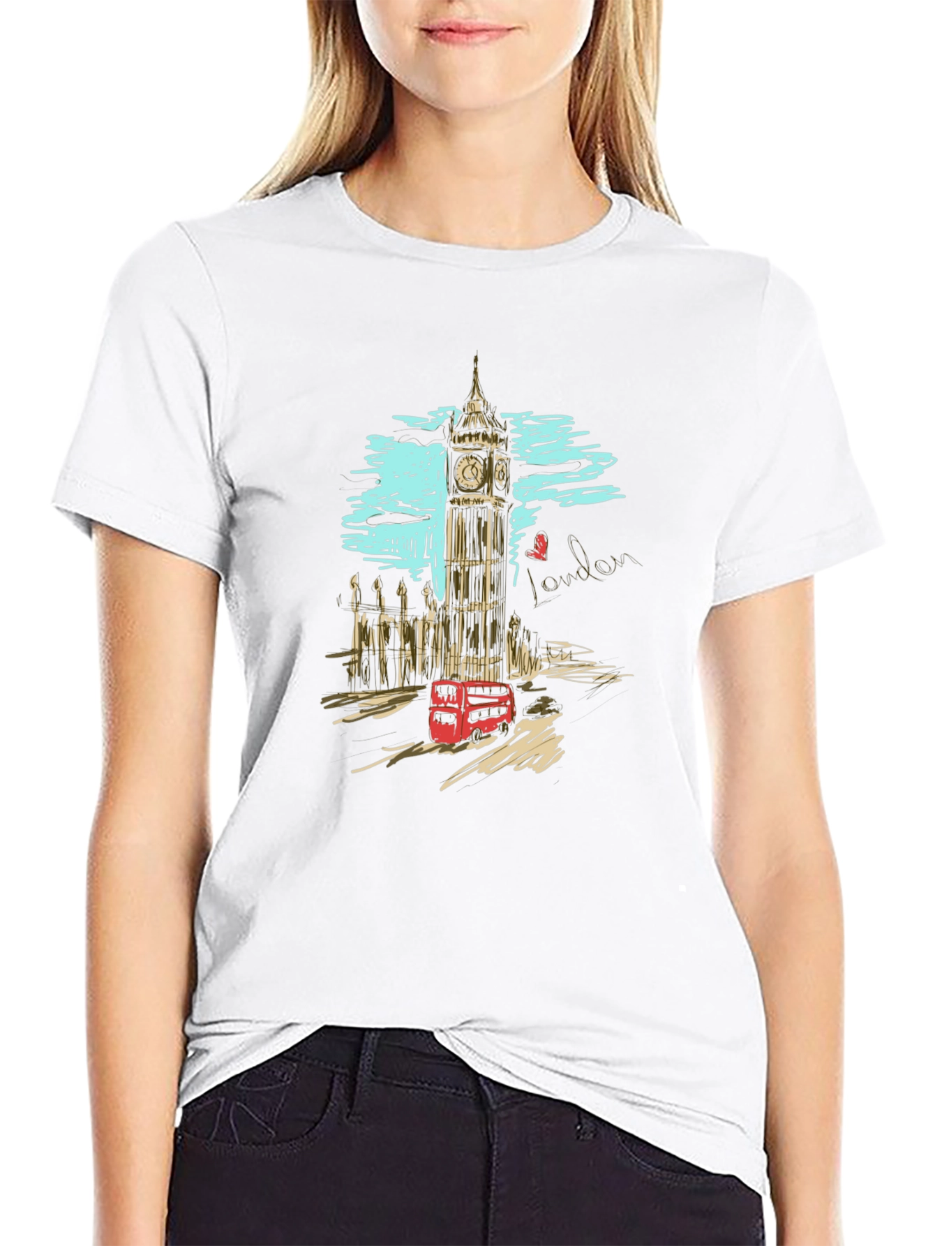 London Scene Graphic Print T-Shirt
