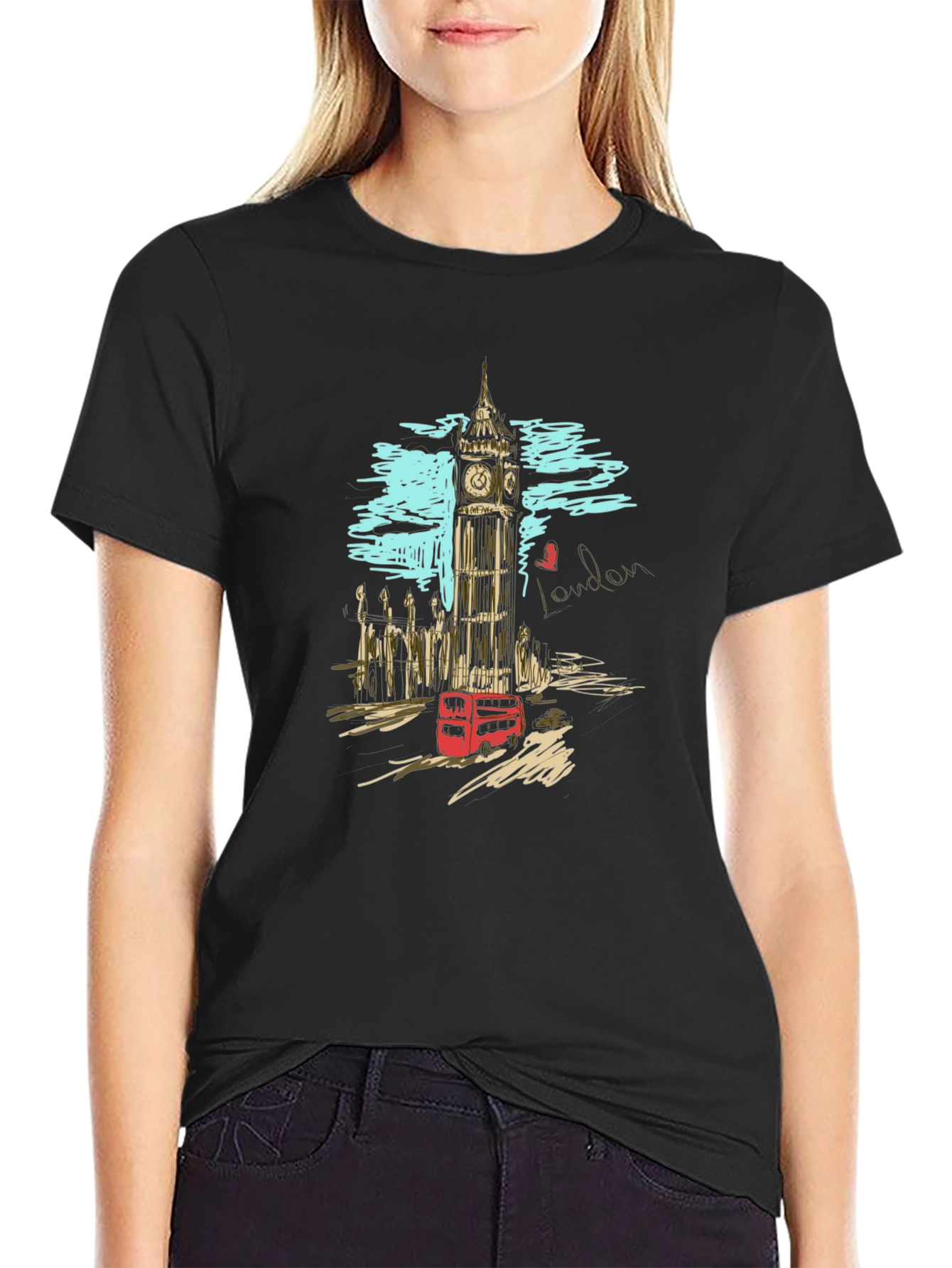 London Scene Graphic Print T-Shirt