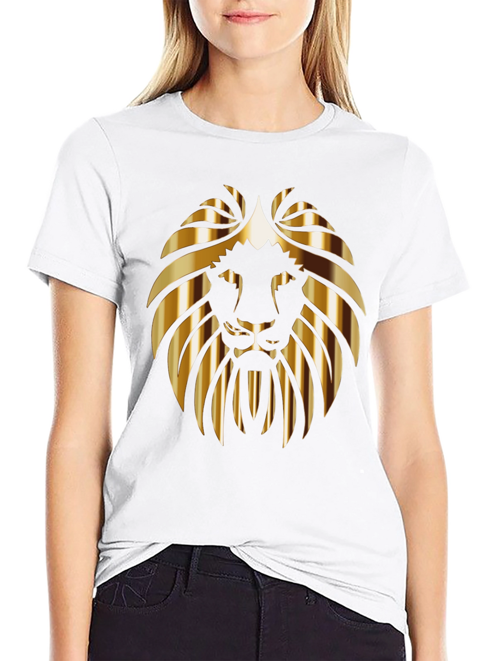 Golden Lion Graphic Black T-Shirt