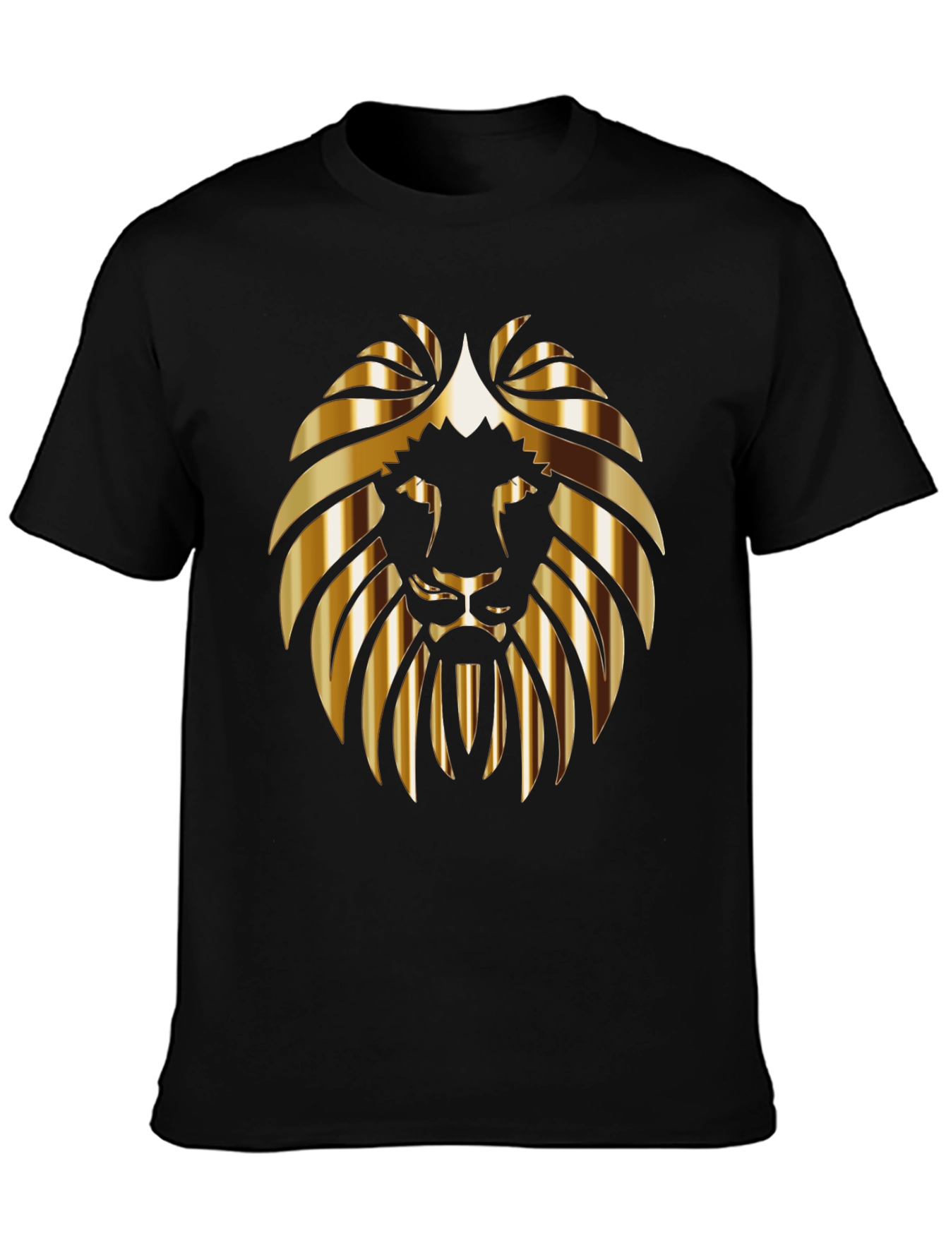 Golden Lion Graphic Black T-Shirt