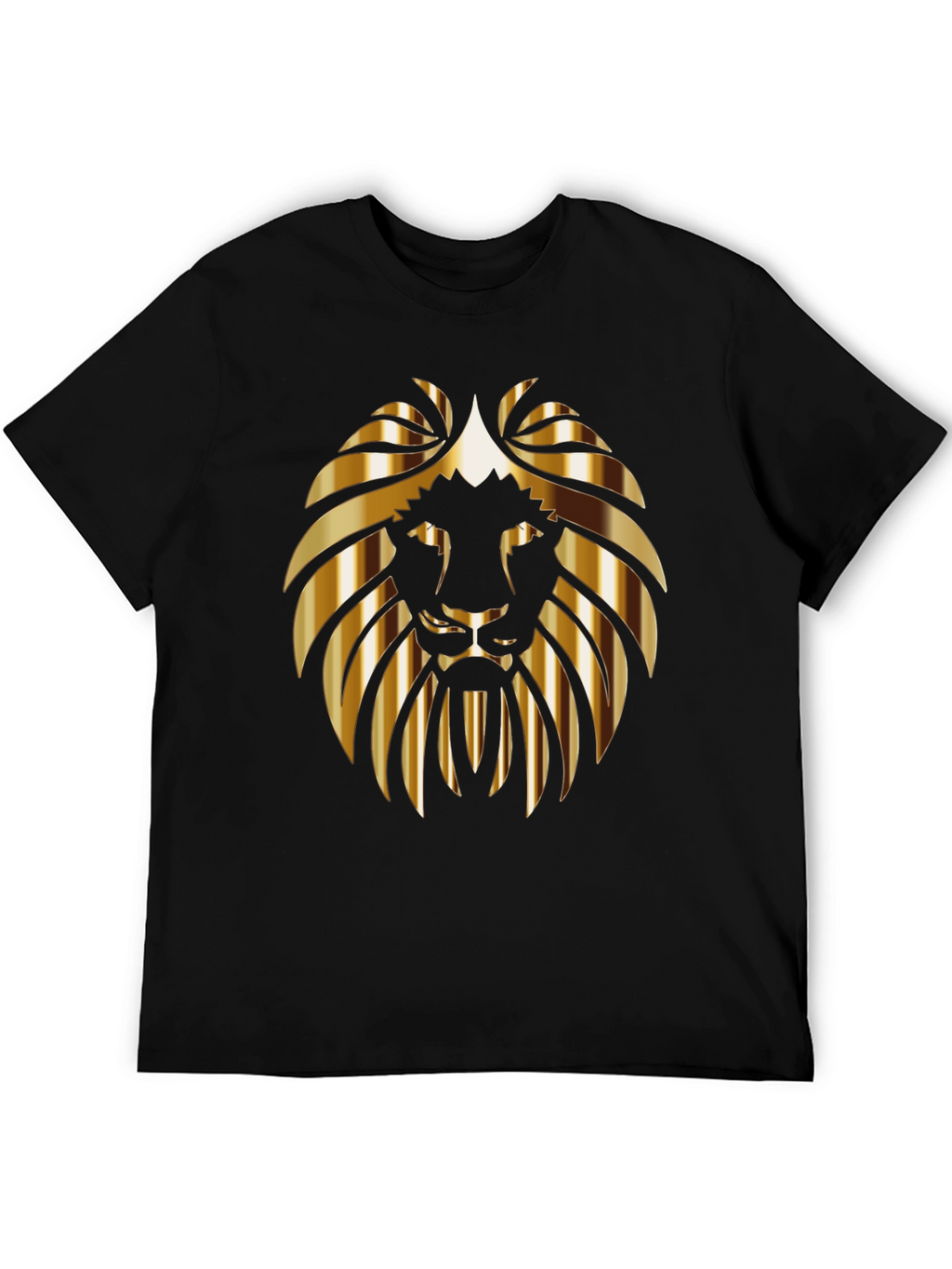 Golden Lion Graphic Black T-Shirt