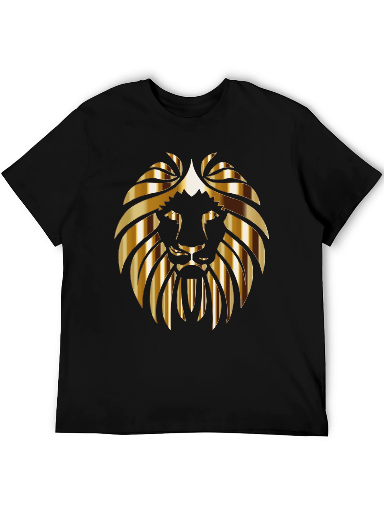 Golden Lion Graphic Black T-Shirt