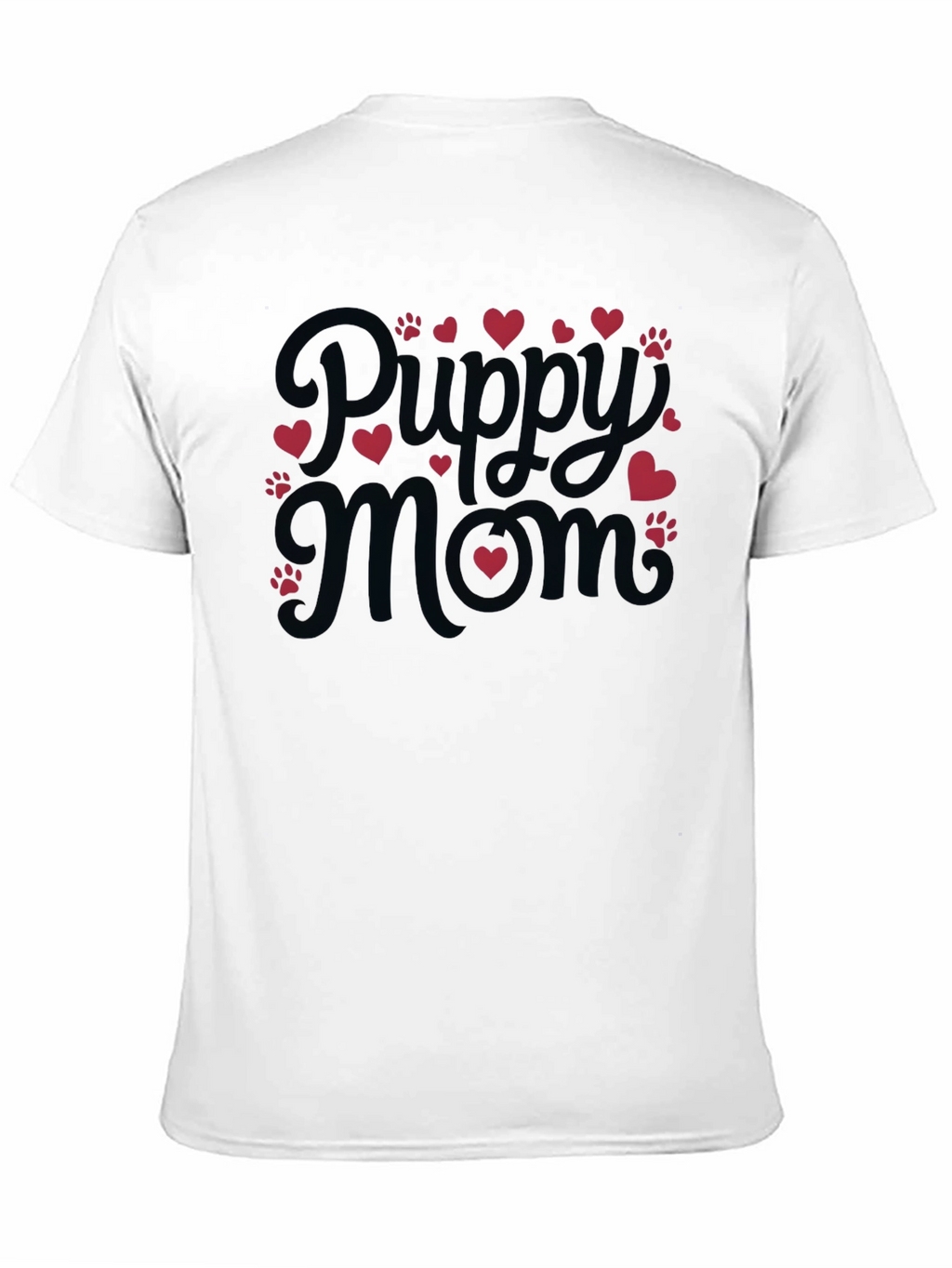 Puppy Mom Black T-Shirt
