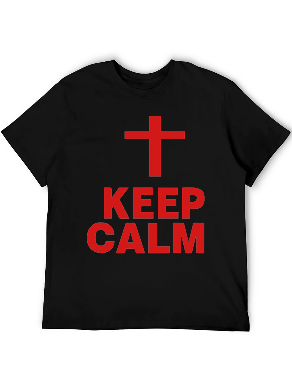 Keep Calm Christian Tee - Red Cross Design