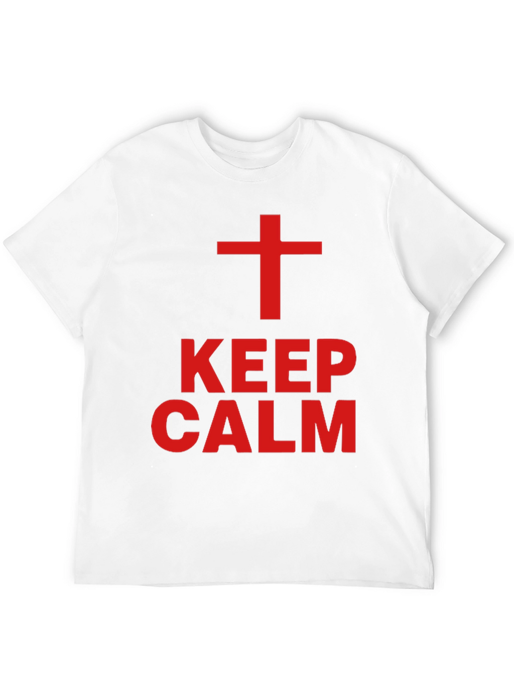 Keep Calm Christian Tee - Red Cross Design
