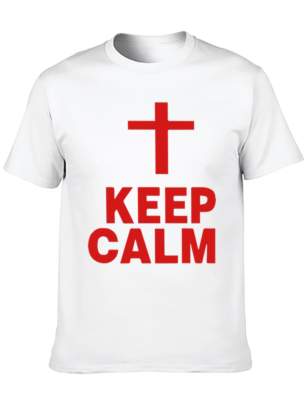 Keep Calm Christian Tee - Red Cross Design