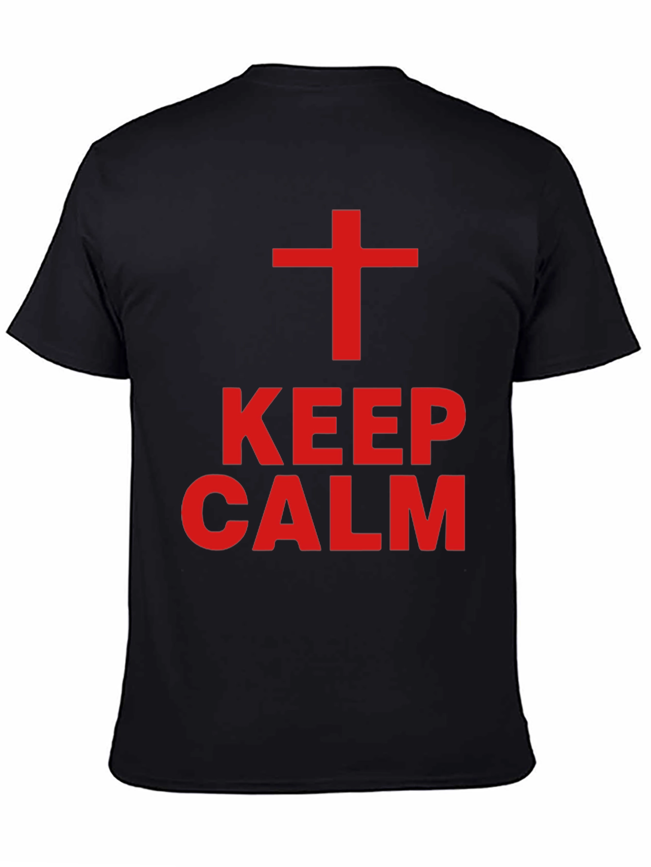 Keep Calm Christian Tee - Red Cross Design