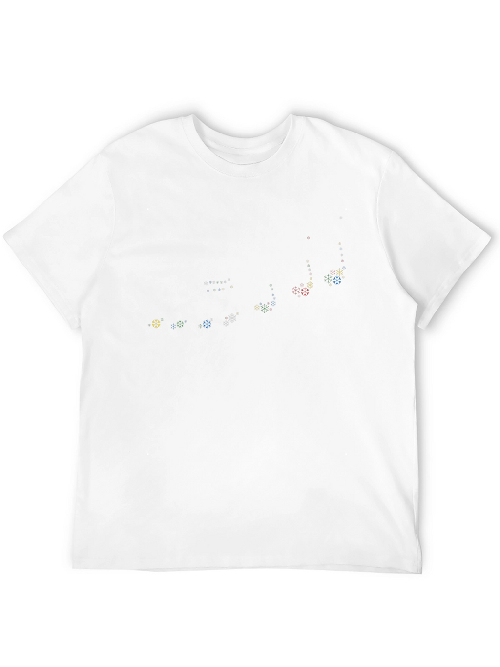 Geometric Snowflake Tee - Stylish Black Cotton Shirt