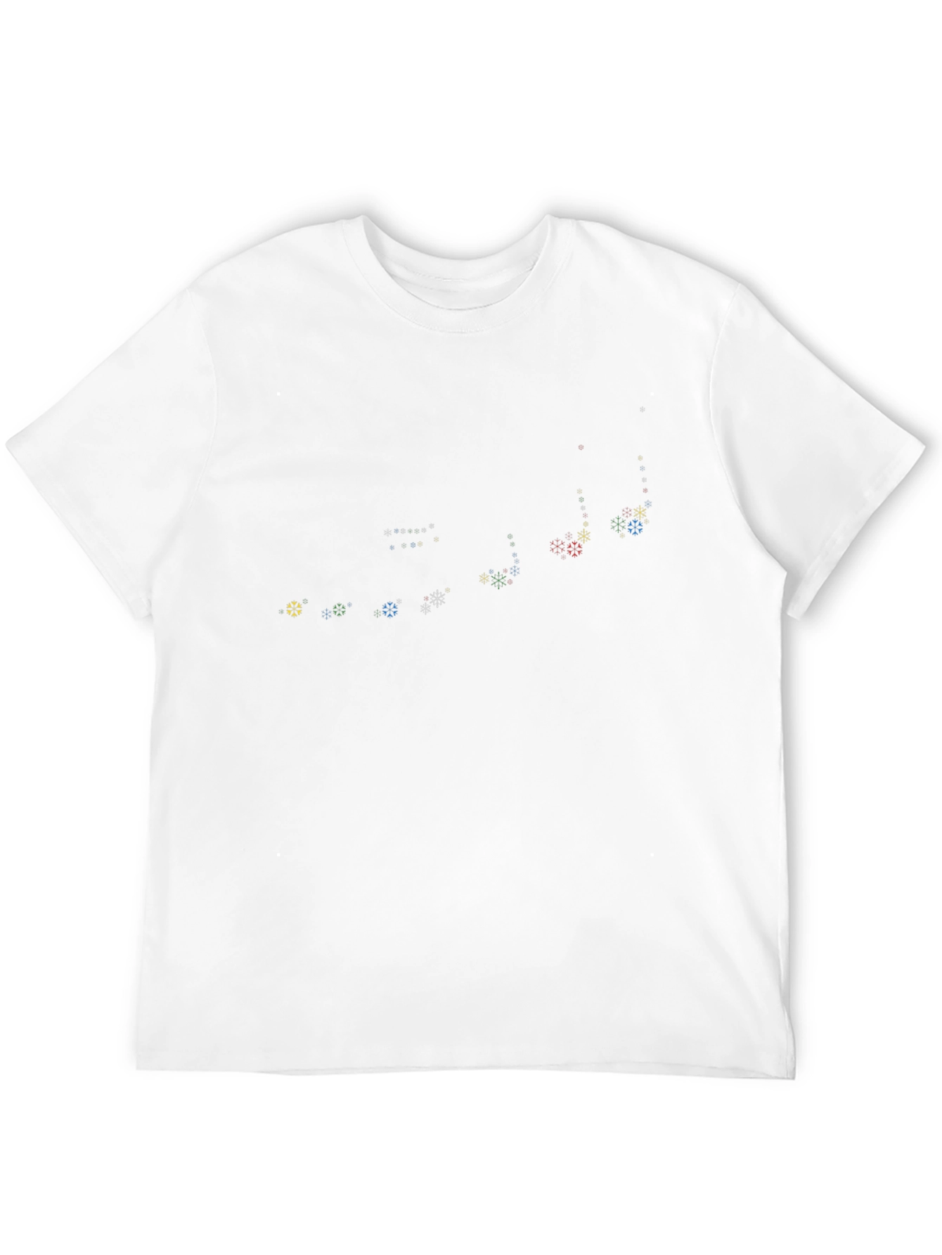 Geometric Snowflake Tee - Stylish Black Cotton Shirt