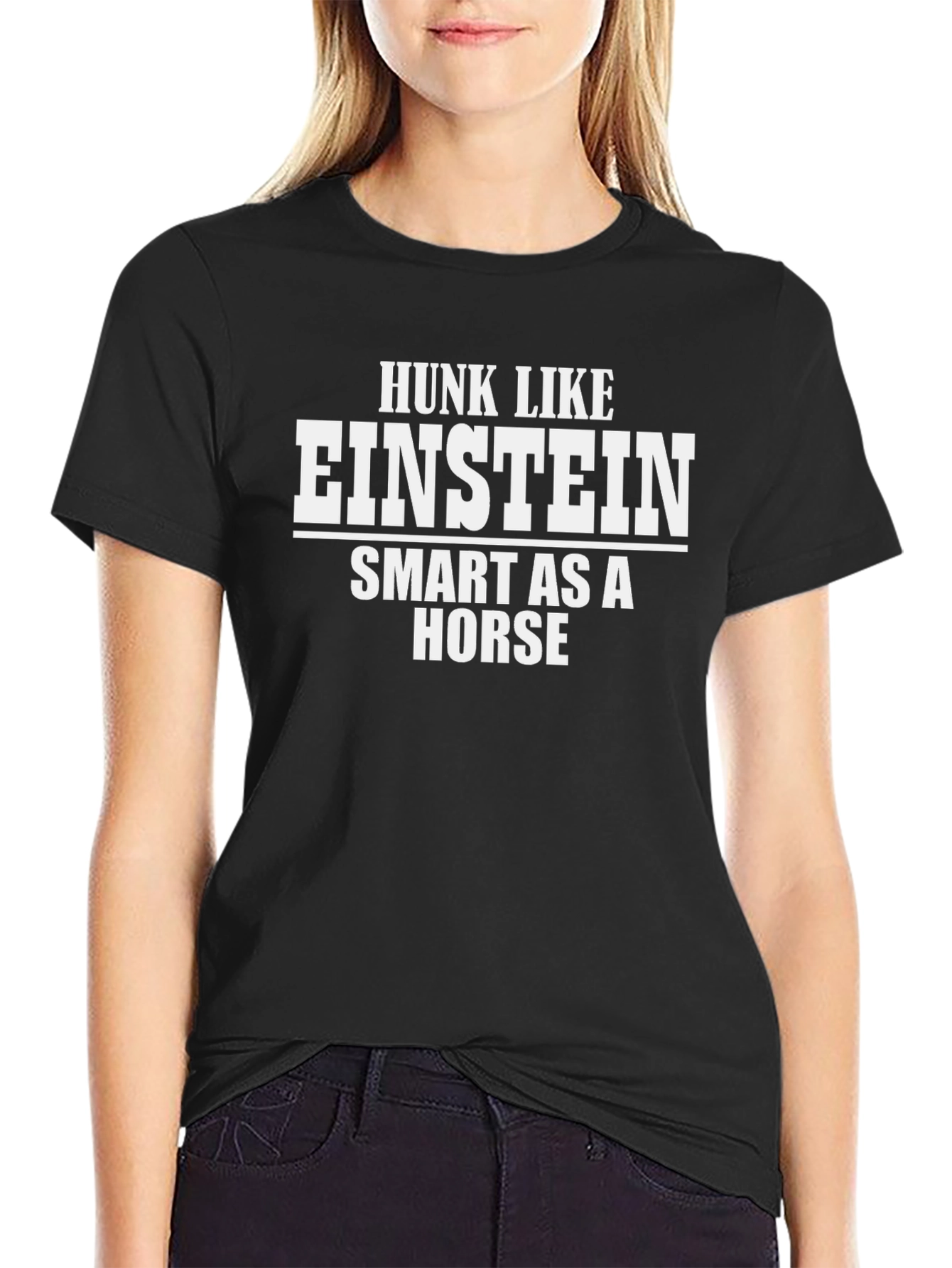 Hunk Like Einstein Humor Graphic Tee
