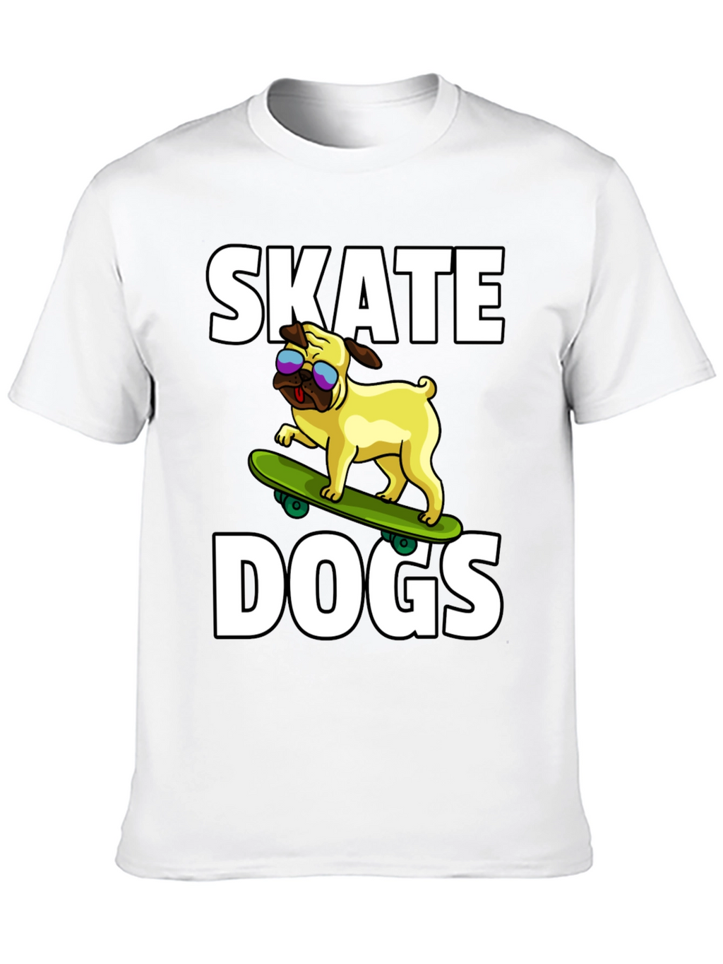 Skate Dogs Graphic Tee - Black Cotton T-Shirt
