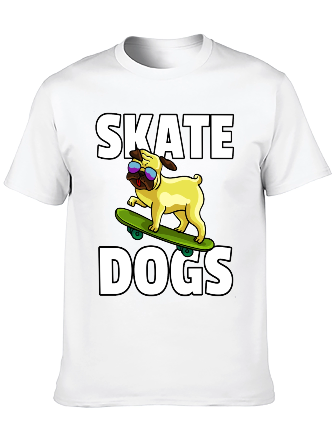 Skate Dogs Graphic Tee - Black Cotton T-Shirt