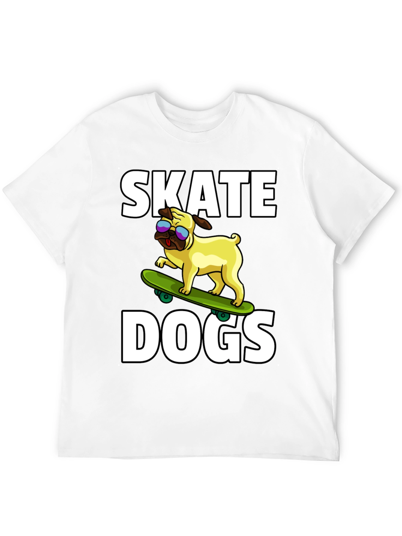 Skate Dogs Graphic Tee - Black Cotton T-Shirt